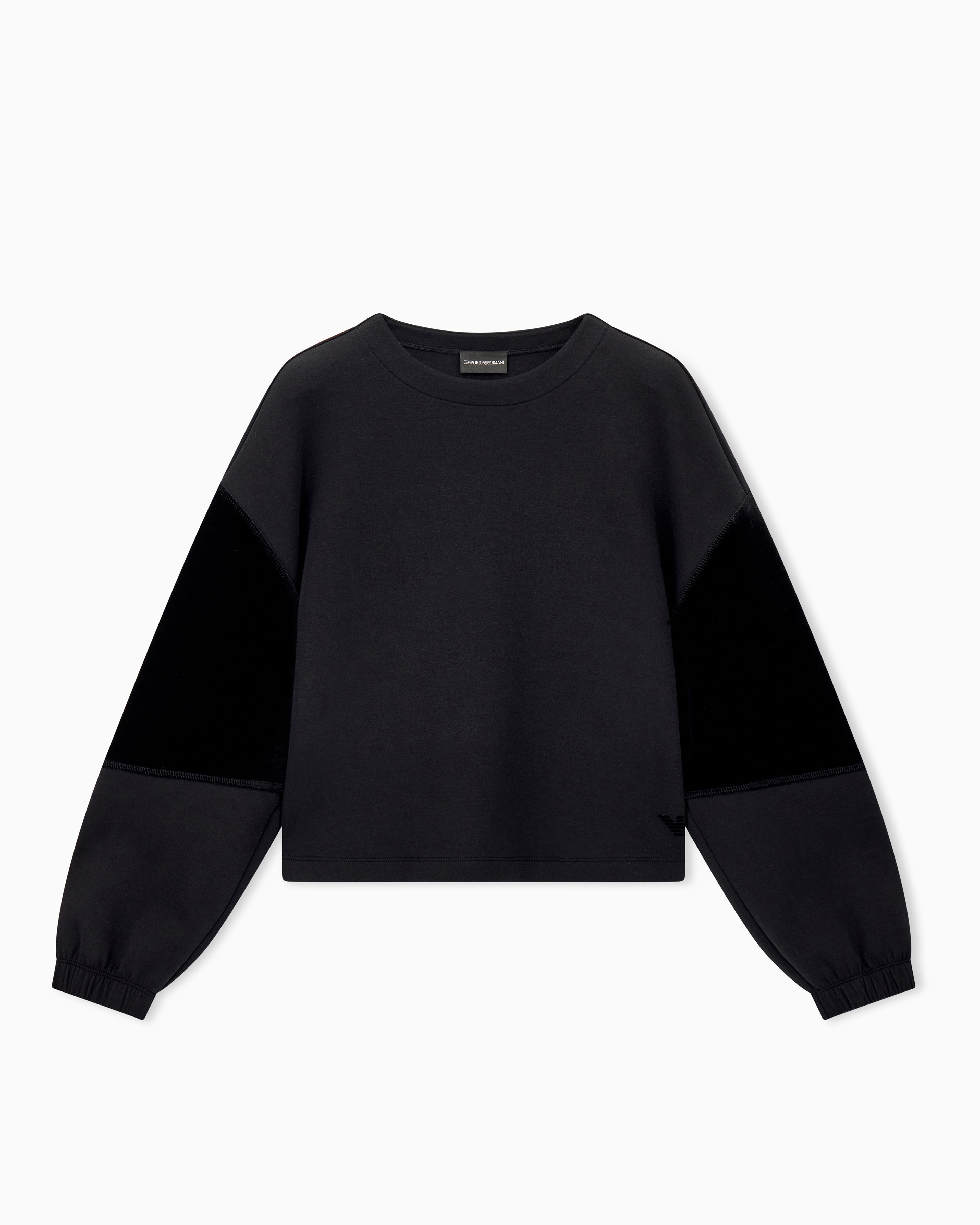 Emporio Armani Felpa In Double Jersey Con Tape Ciniglia Travel Essential