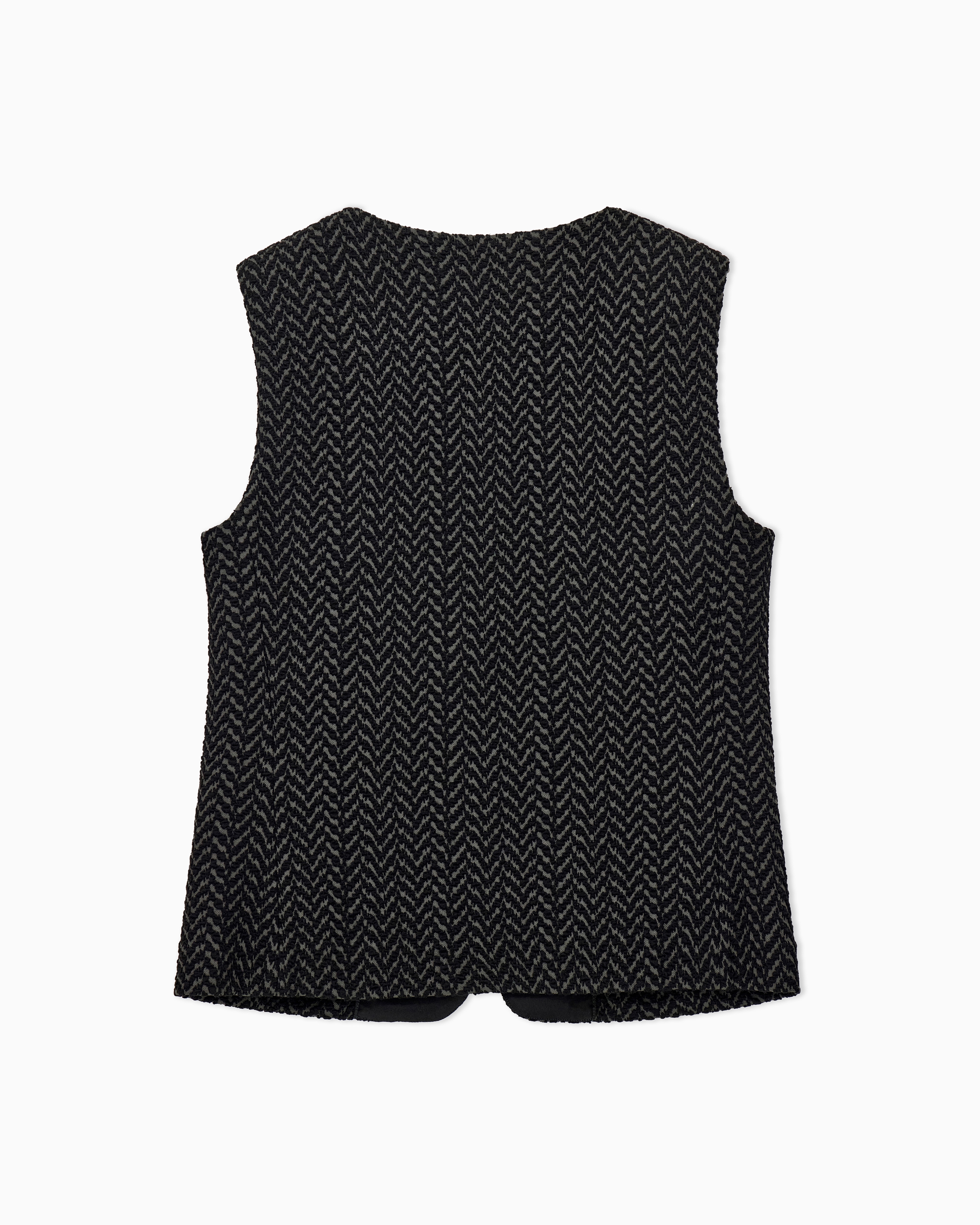 Chevron jacquard jersey vest Signature Capsule | Emporio Armani