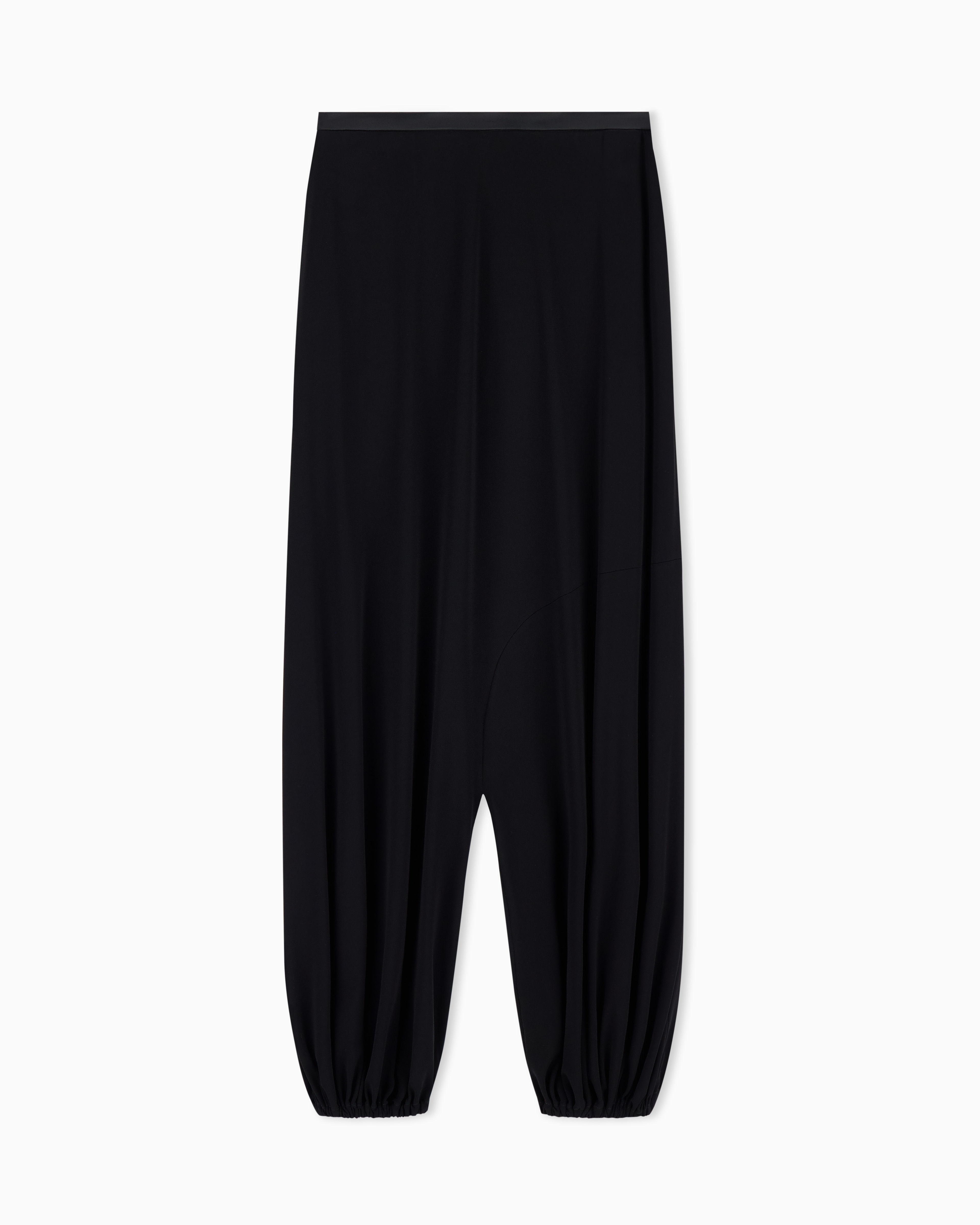 Emporio Armani Black Jodhpurs In Stretch Viscose With A Crêpe Feel