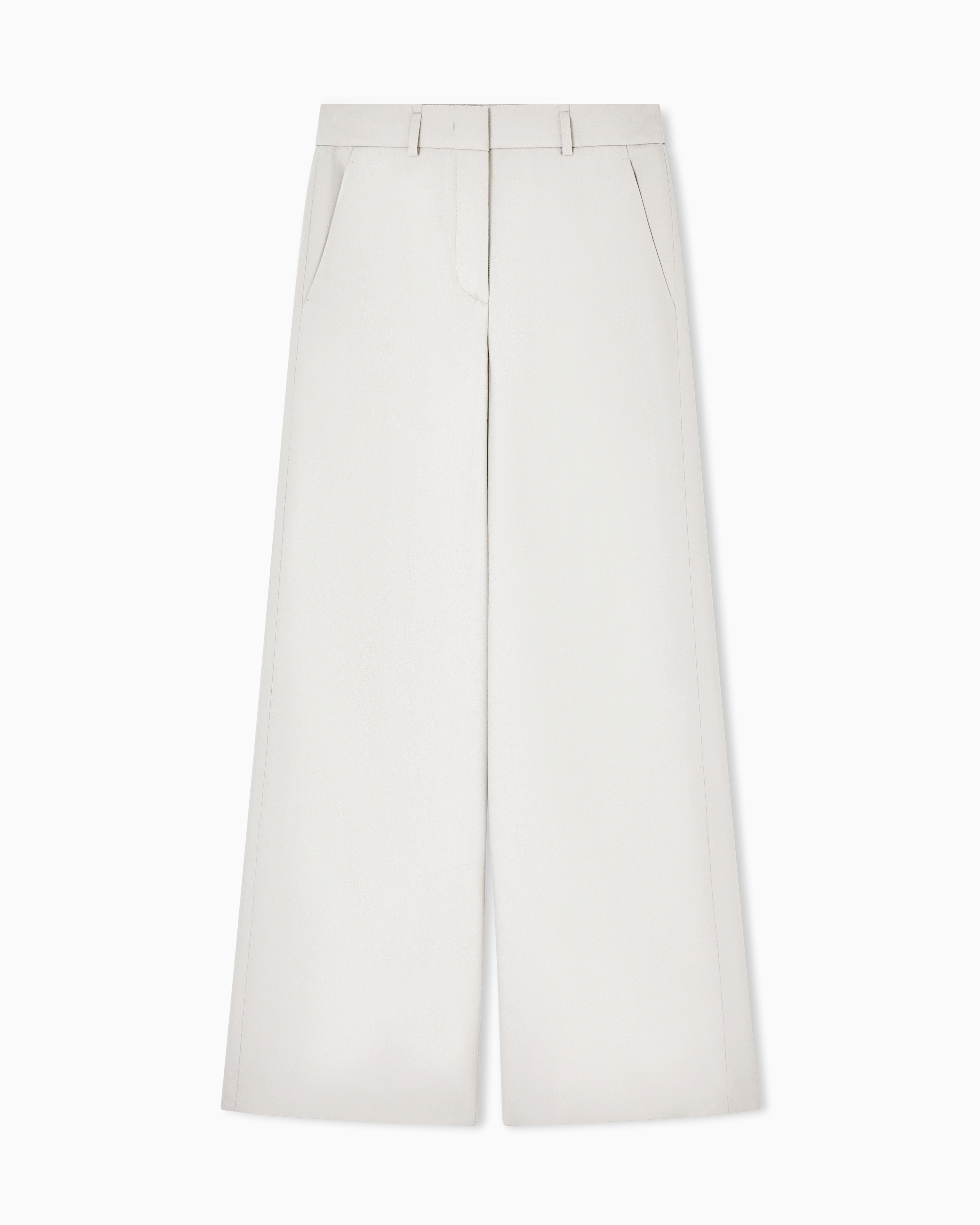Giorgio Armani Grey Pure Wool Trousers