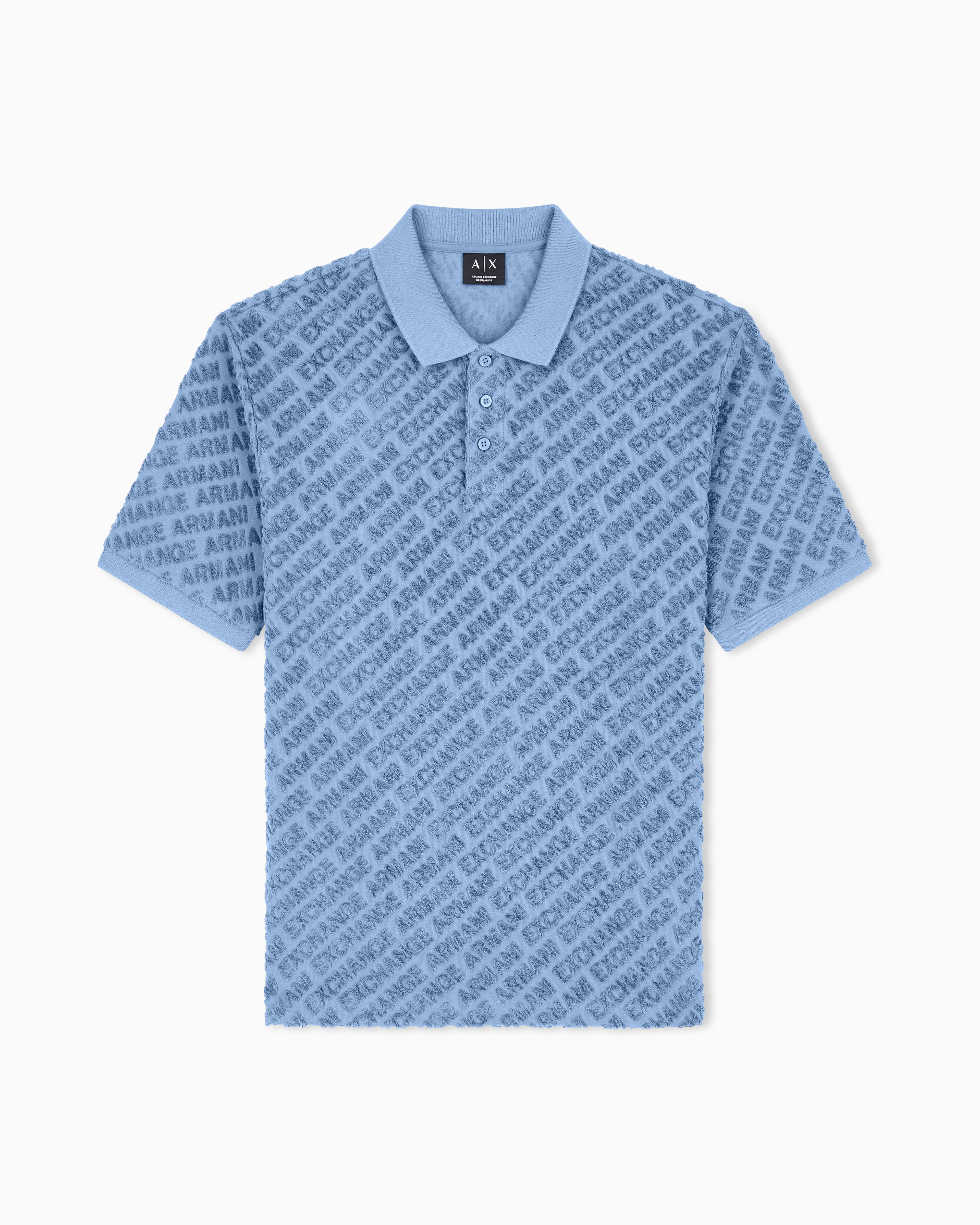 ダイアゴナルオールオーバーロゴ 半袖ポロシャツ | Armani Exchange