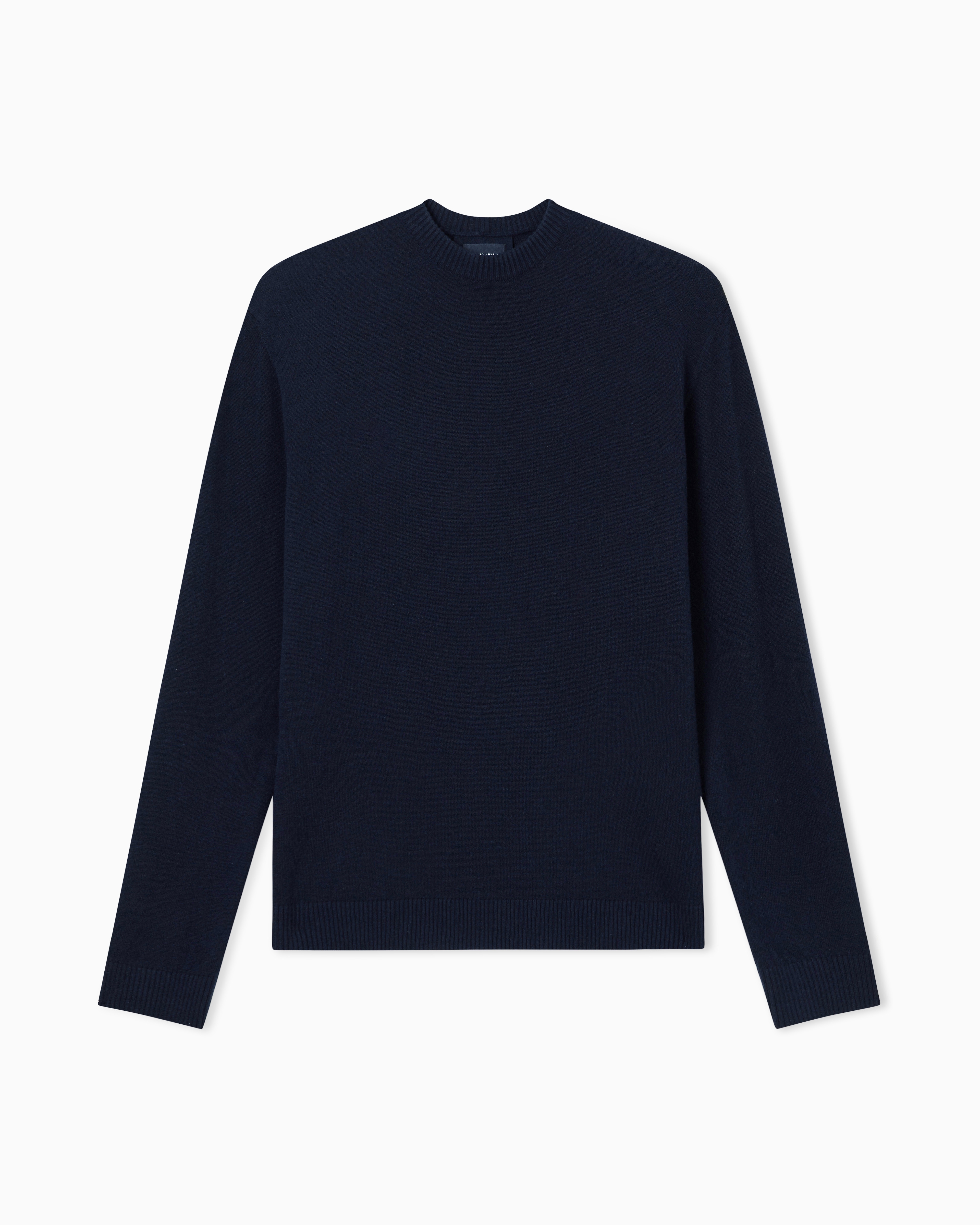 Giorgio Armani Navy Blue For Alanui Cashmere And Silk Crew-Neck Jumper