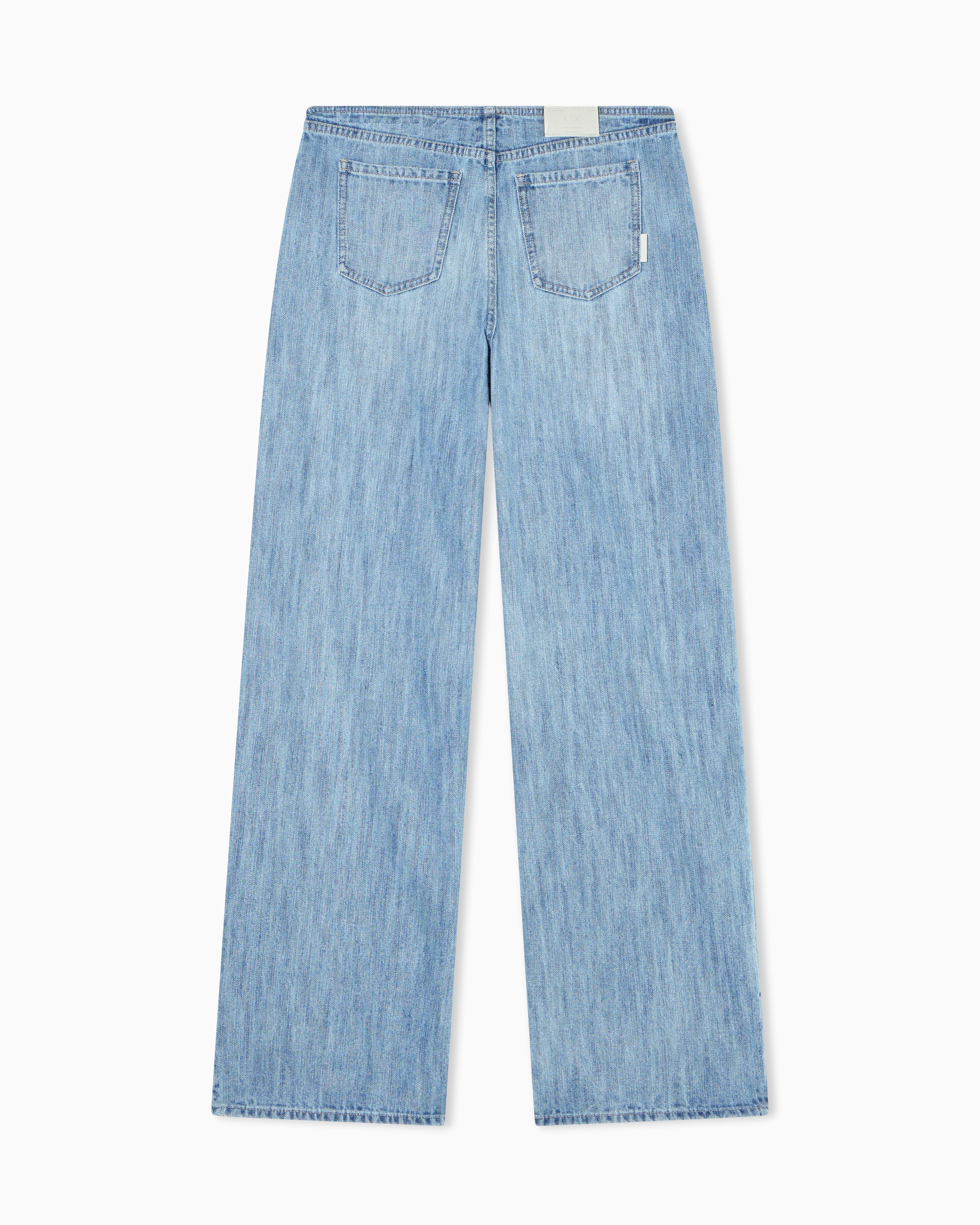 Wide Leg Jeans in Light Denim Made of Stiff Cotton | Armani Exchange