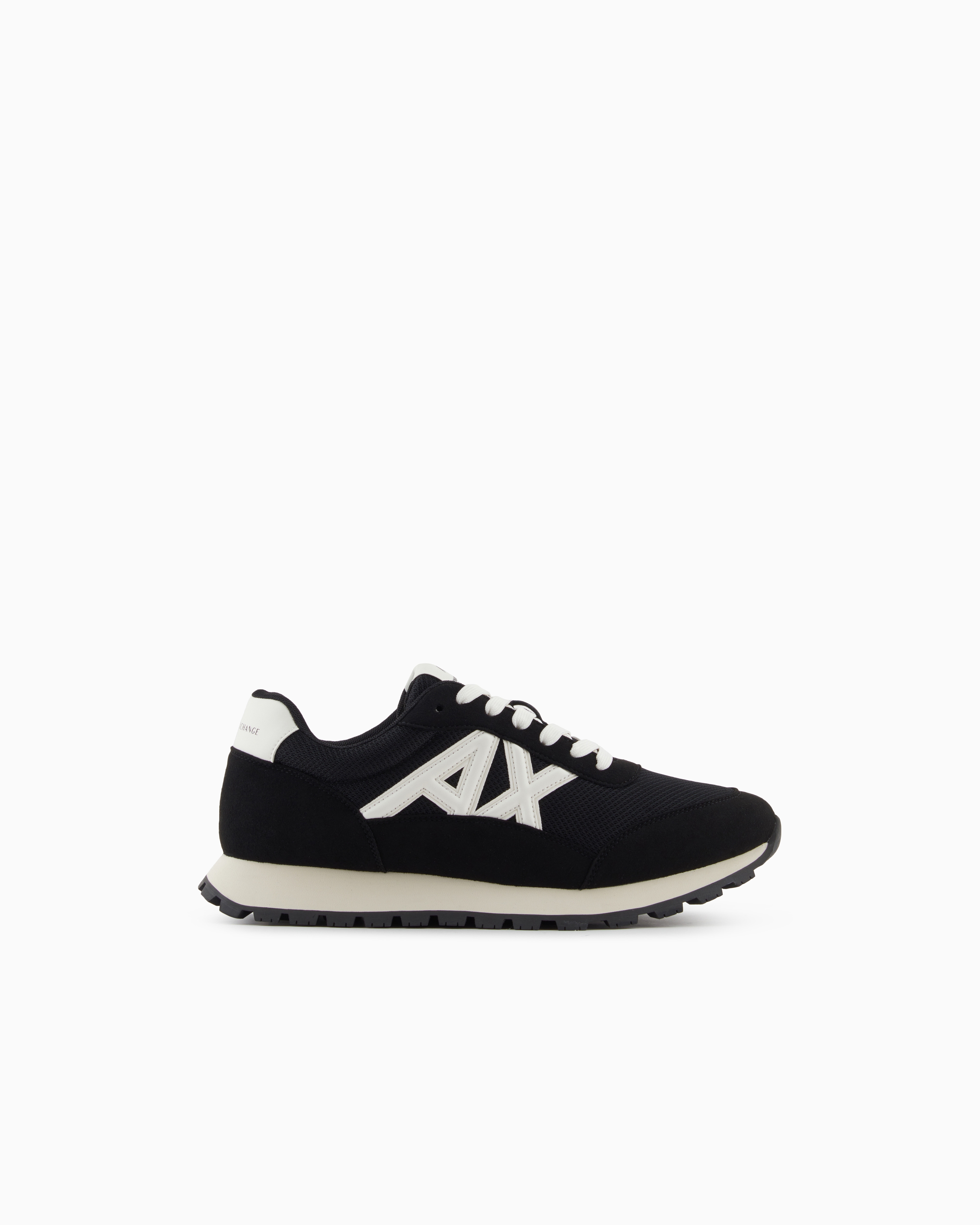 Armani Exchange Black Sneakers With Contrasting Logo