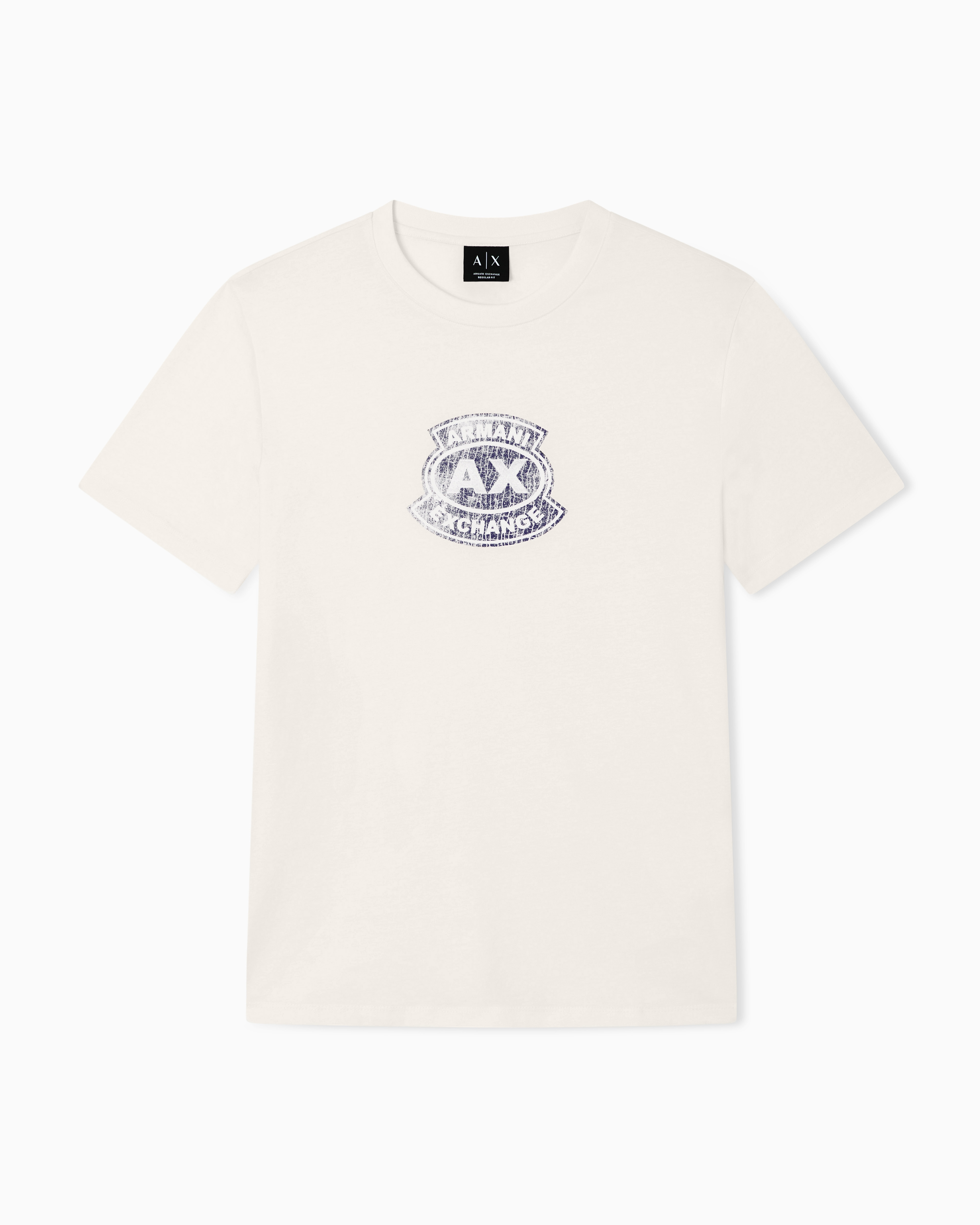 Armani Exchange White Regular Fit T-Shirt In Classic Cotton Jersey