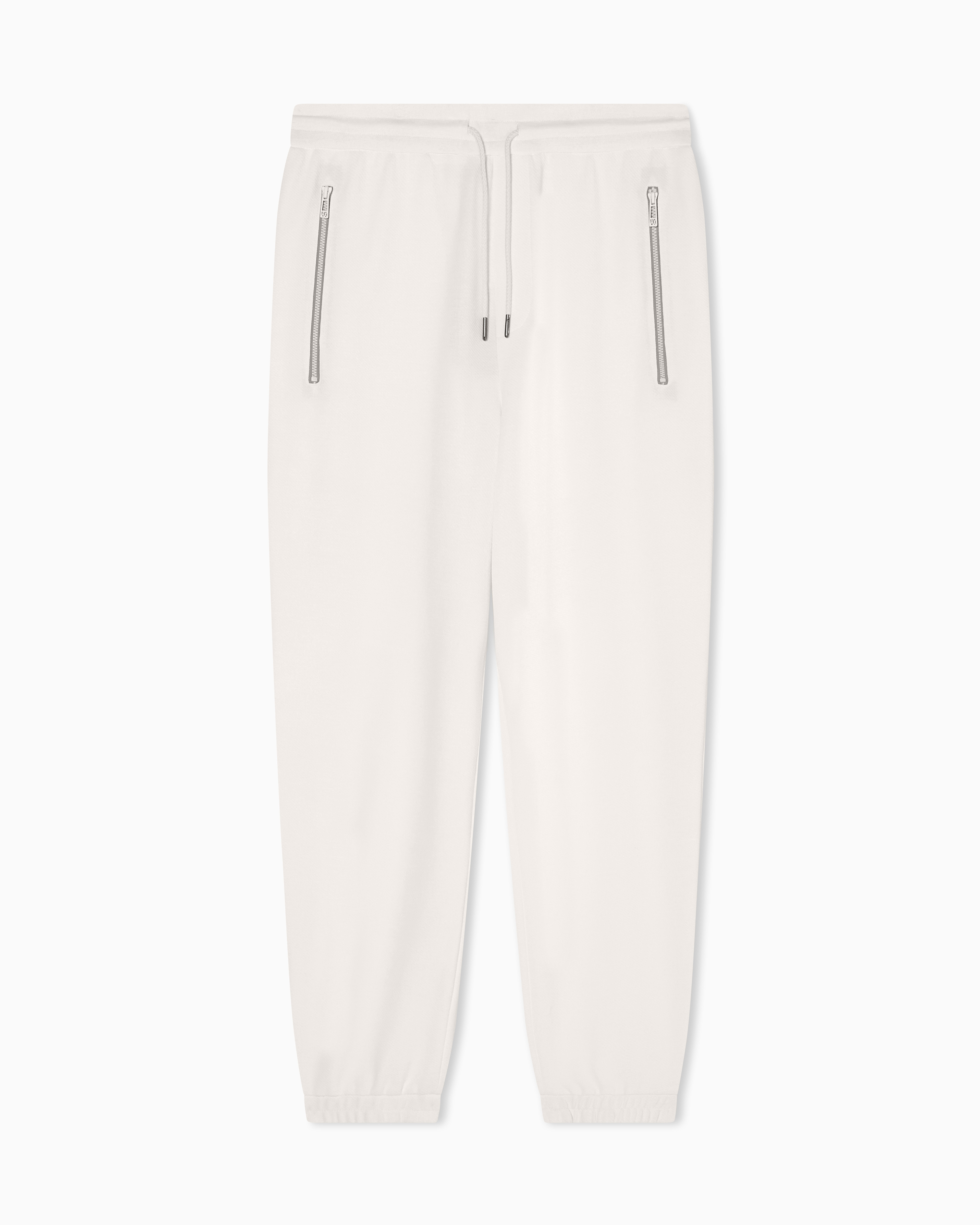 Armani Exchange White Cotton Jogger Trousers