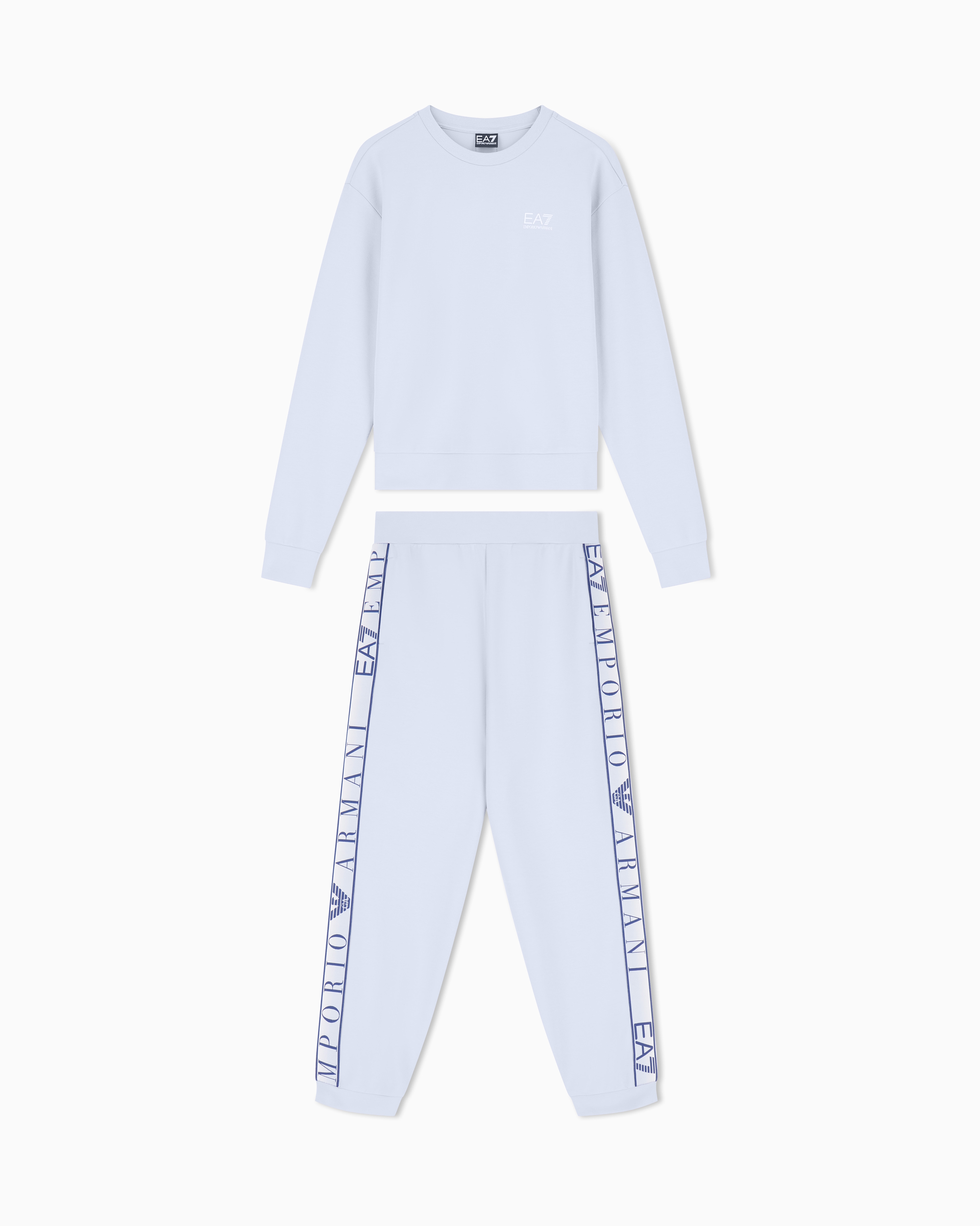 Ea7 Light Blue Asv Dynamic Athlete Tracksuit In Natural Ventus7 Technical Fabric