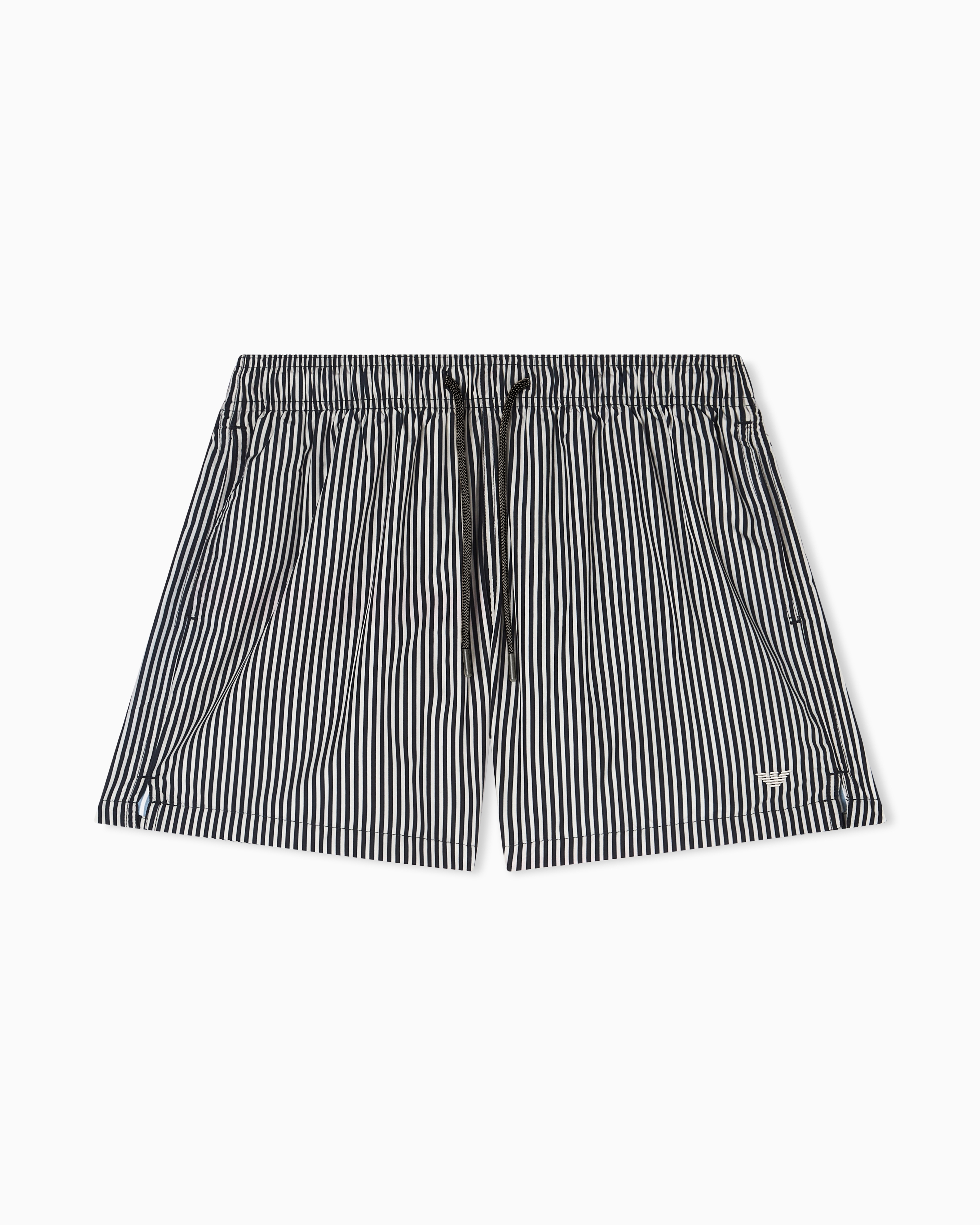 Emporio Armani Costume Shorts Stampa A Righe