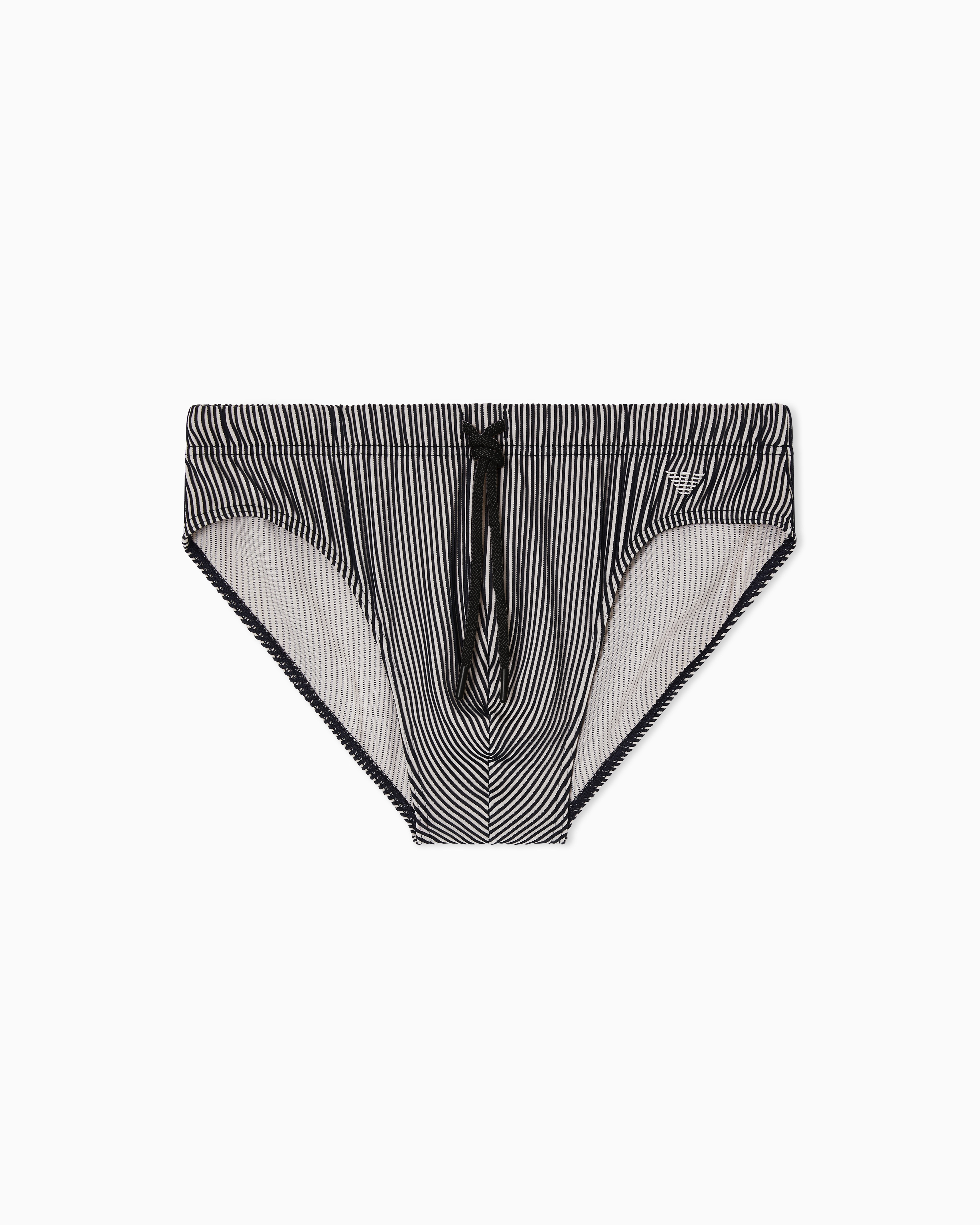 Emporio Armani Costume Slip Stampa A Righe