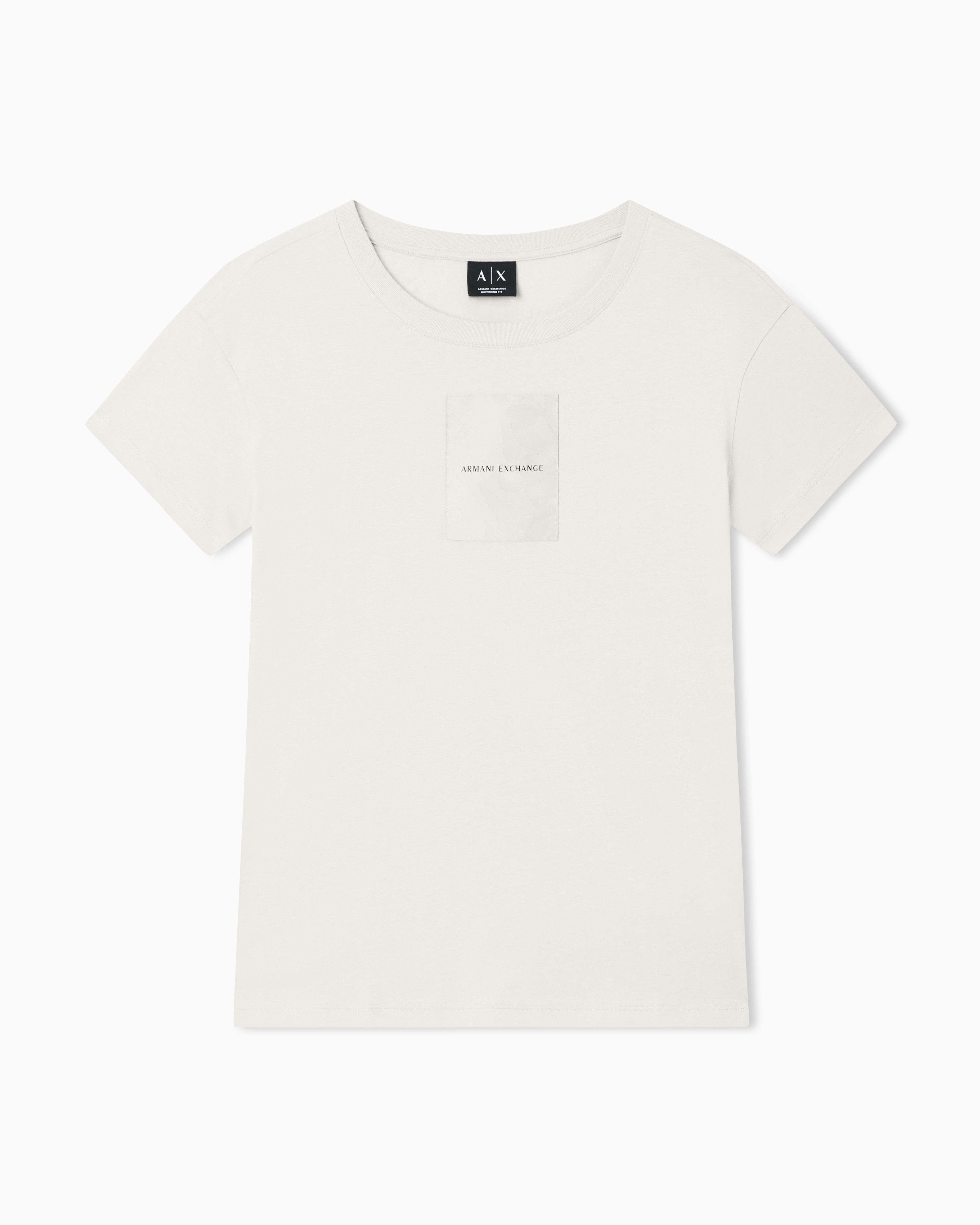 Armani Exchange Beige Relaxed Fit T-Shirt In Cotton Jersey