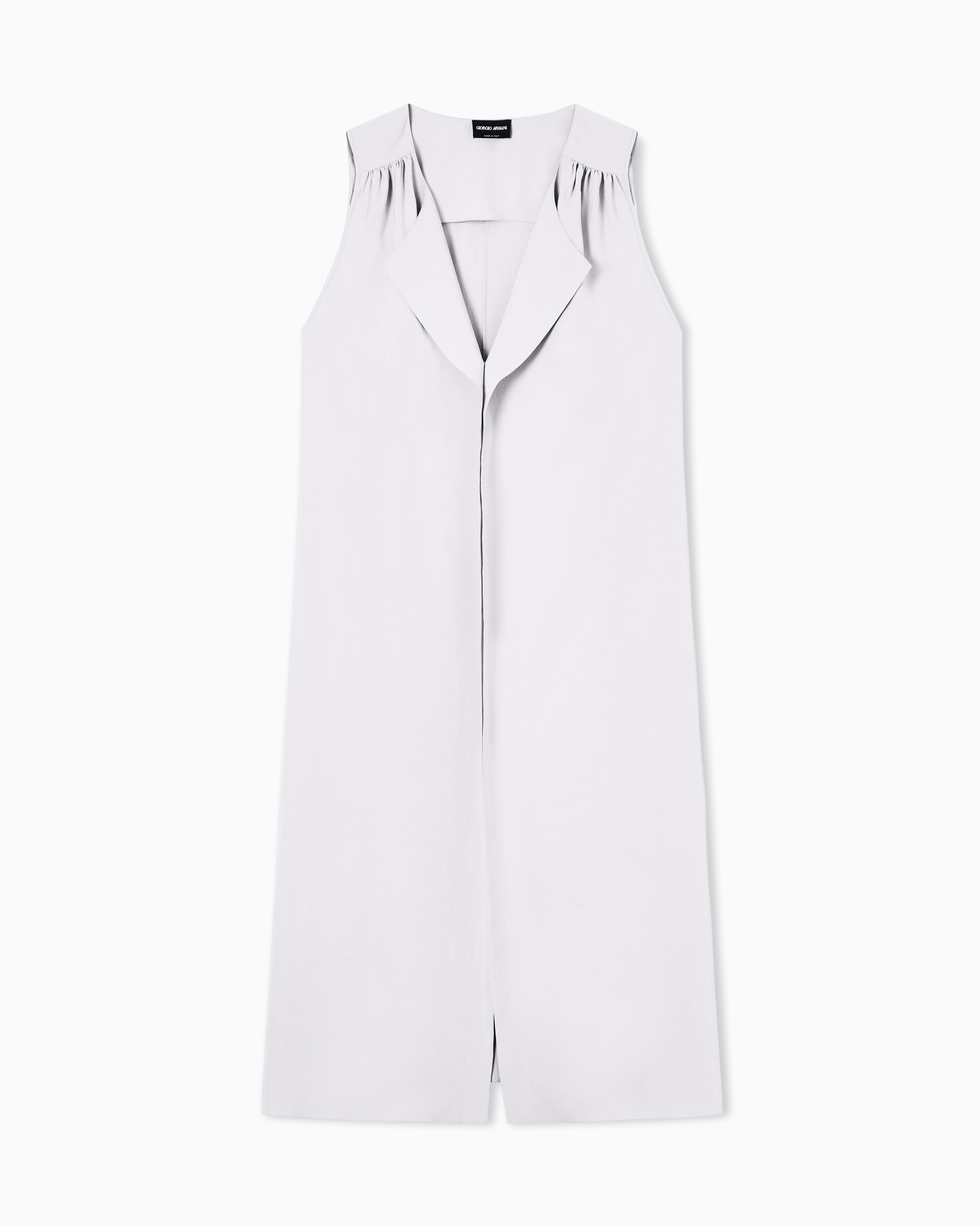 Giorgio Armani Grey Technical Silk Shirt Dress