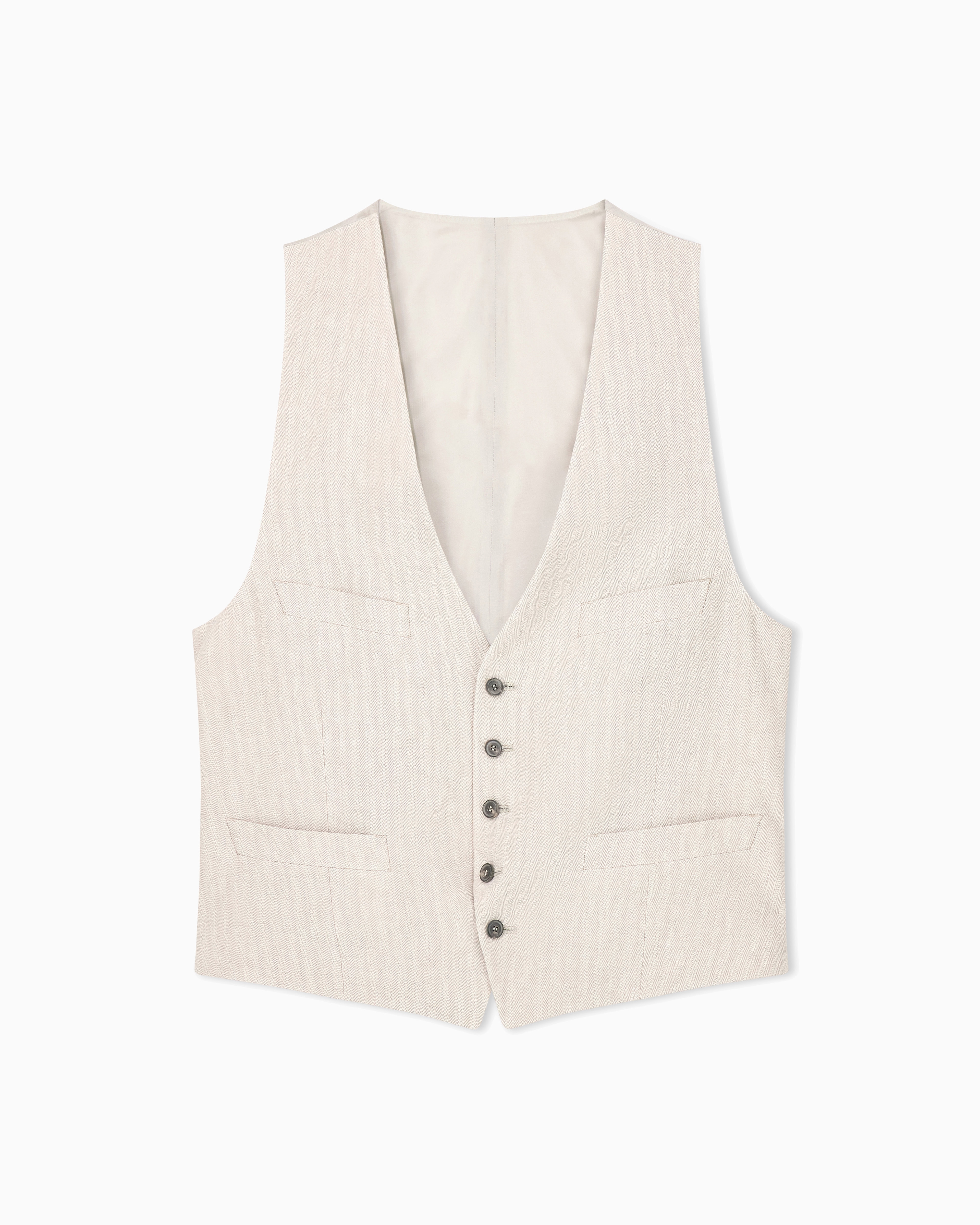 Giorgio Armani Beige Armani/Archivio Ss1990 Single-Breasted Waistcoat