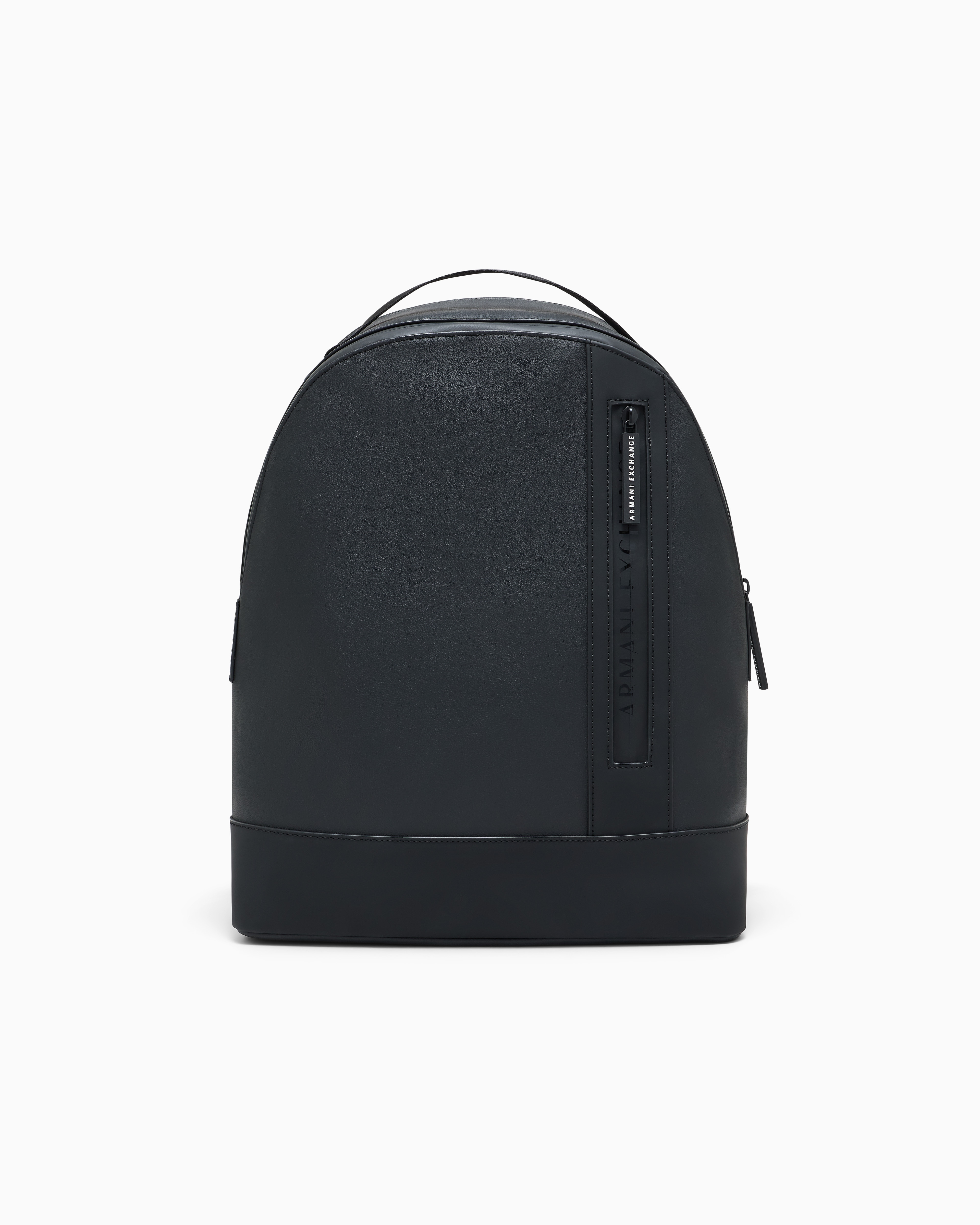 Armani Exchange Black Backpack In Coated Fabric