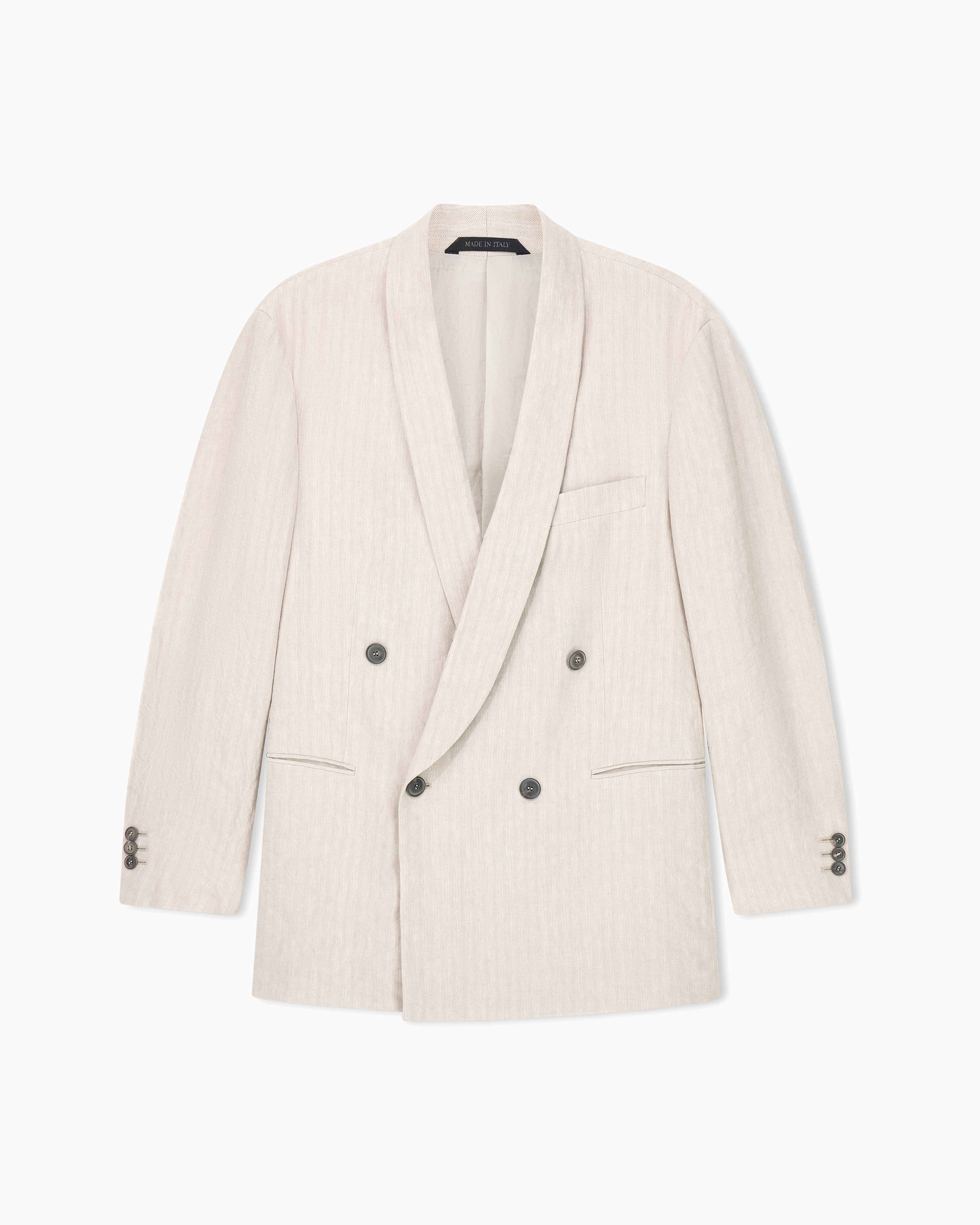 Giorgio Armani Beige Armani/Archivio Ss1990 Double-Breasted Jacket