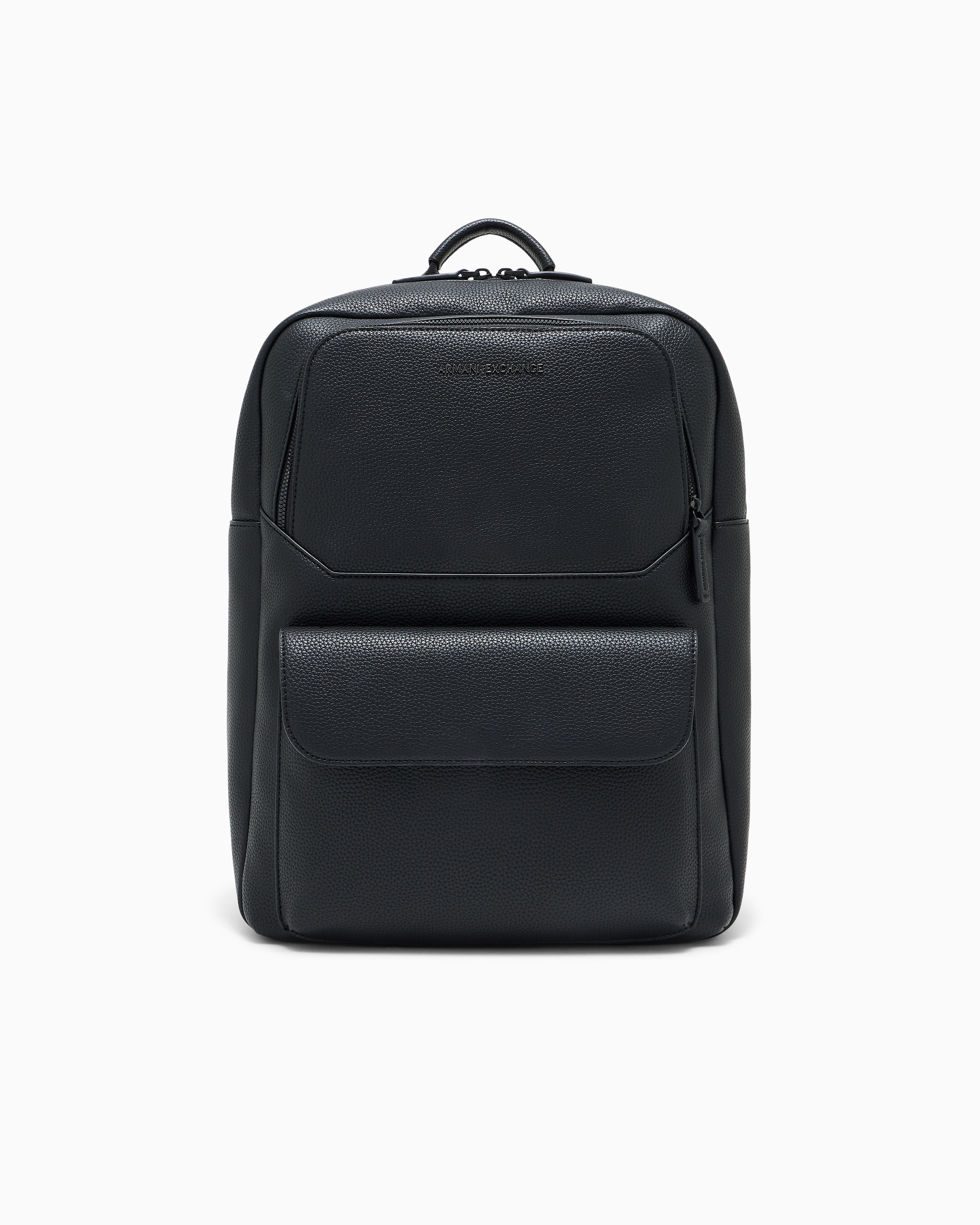 Armani Exchange Black Backpack With Outside Coating