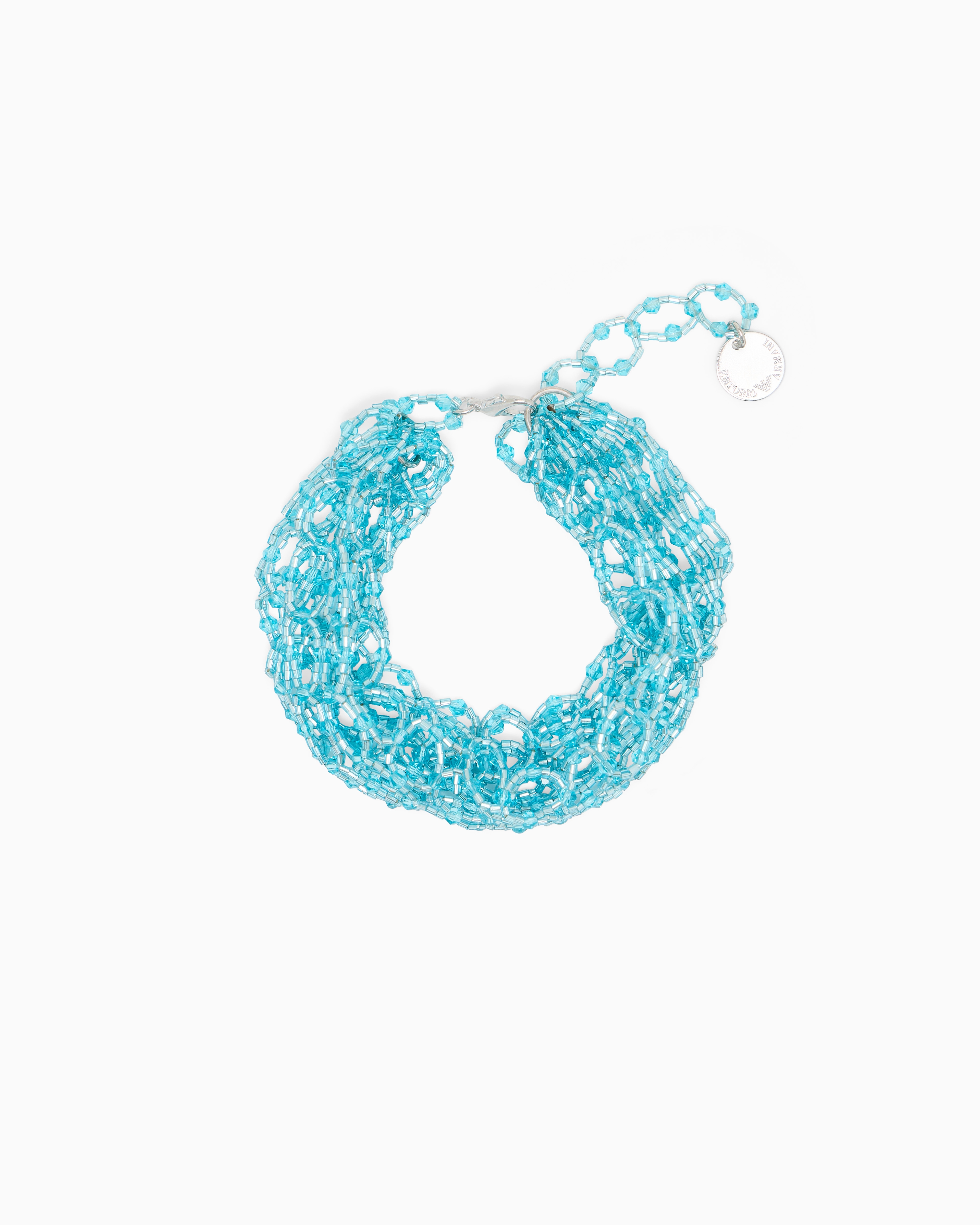 Emporio Armani Light Blue Bracelet With Cross-Link Structure