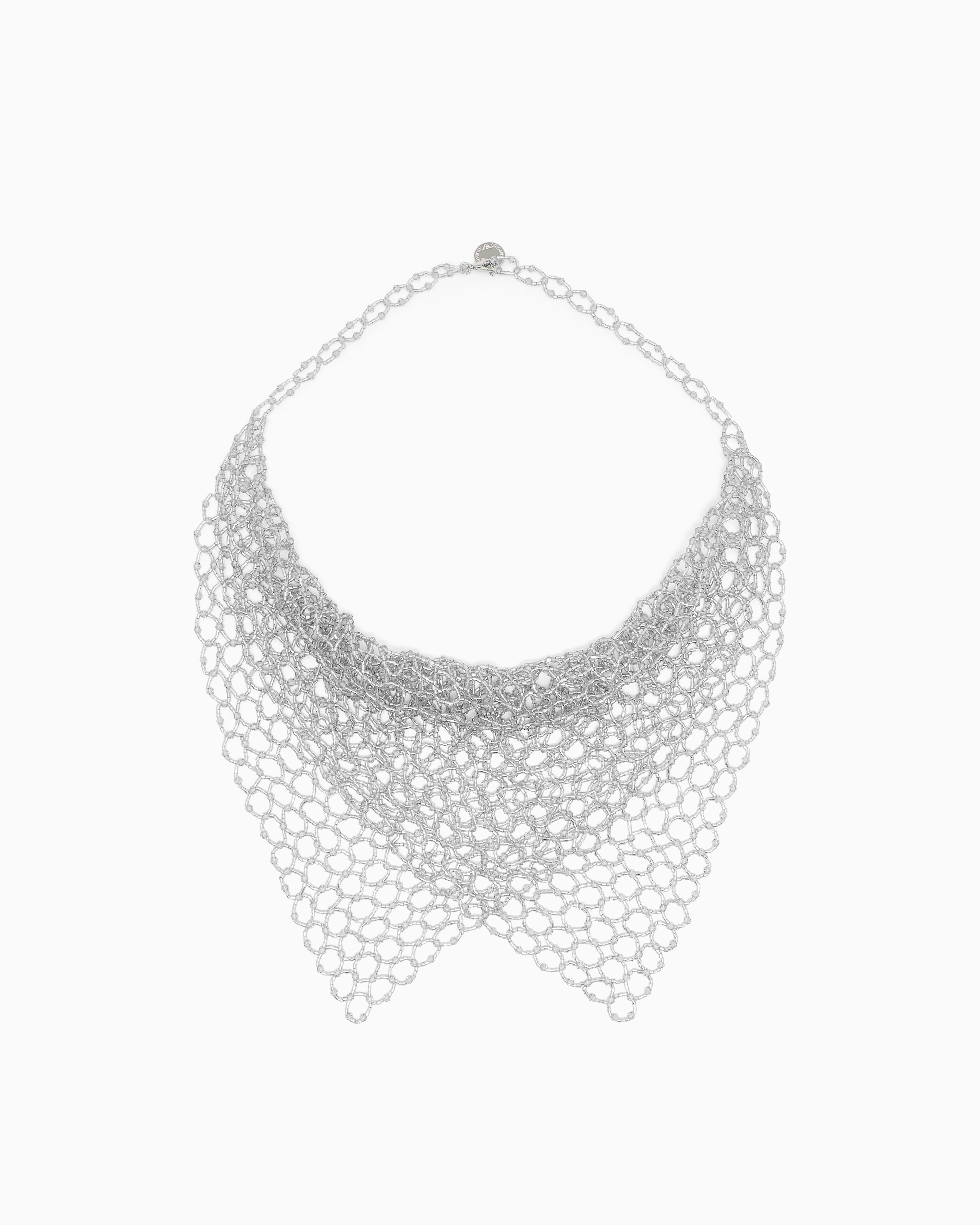 Emporio Armani Light Blue Choker Necklace With Cross-Link Structure