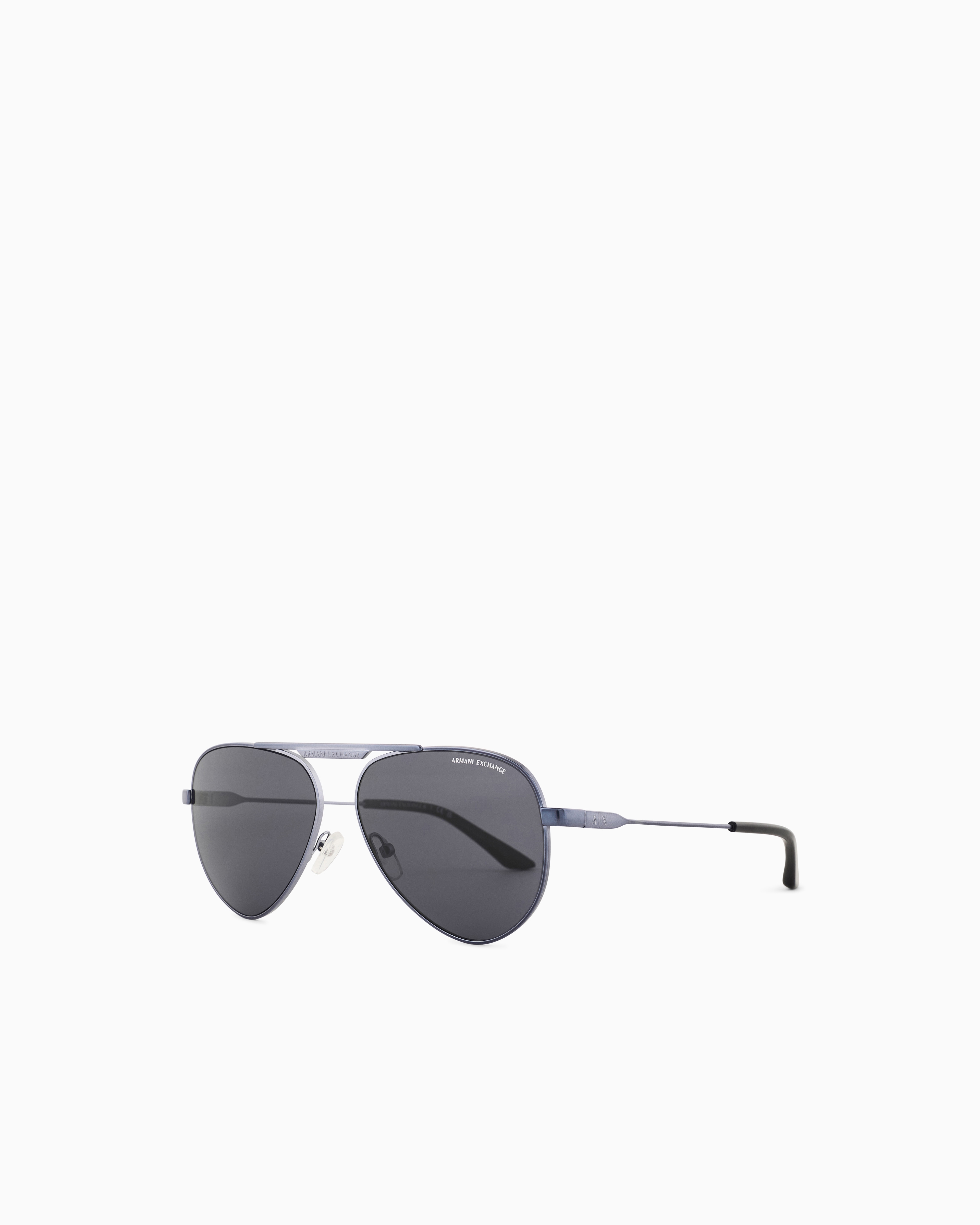 Armani Exchange Unisex Blue Pilot-Shaped Sunglasses