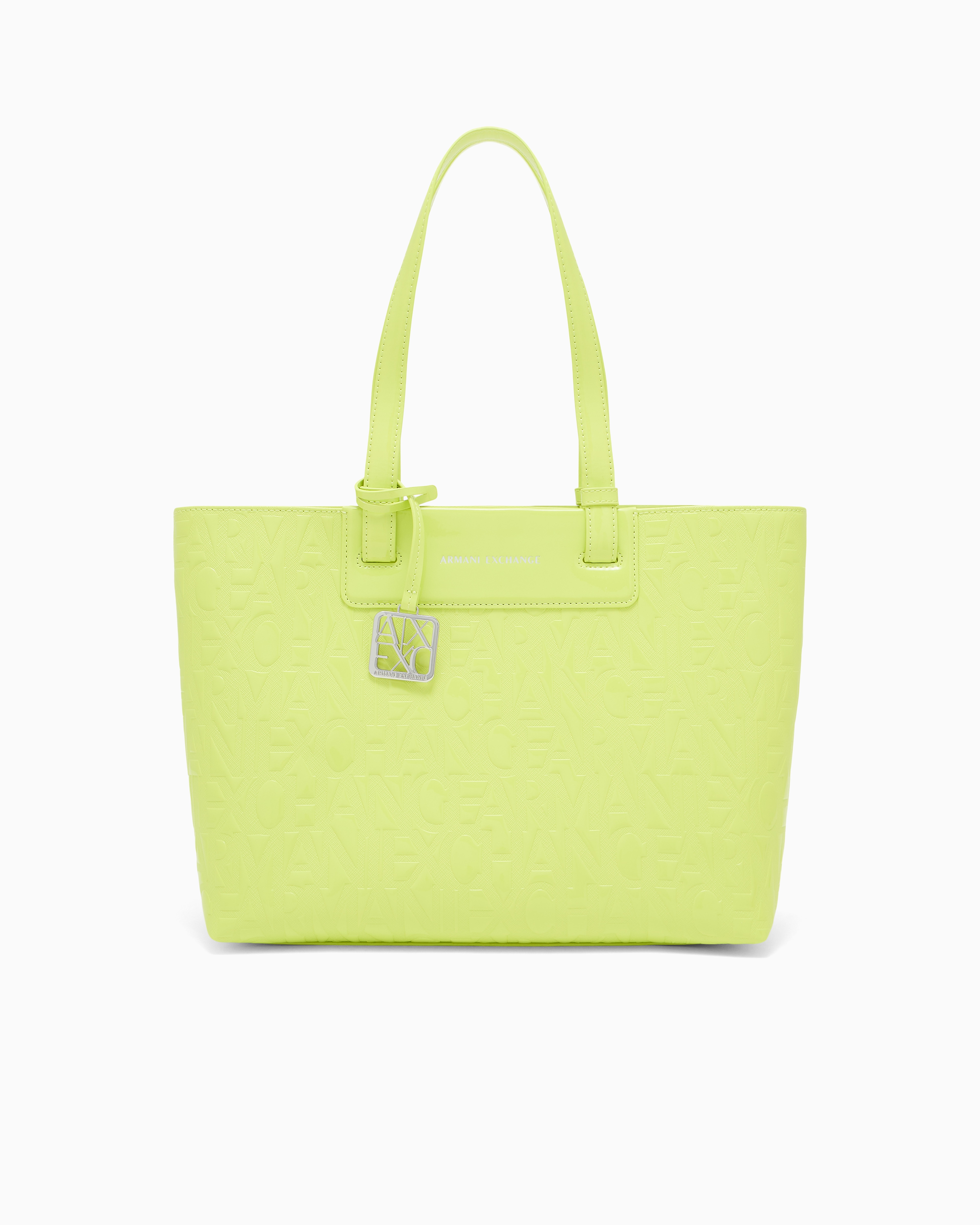 Armani Exchange Donna Shopper Con Logo Allover Con Charm