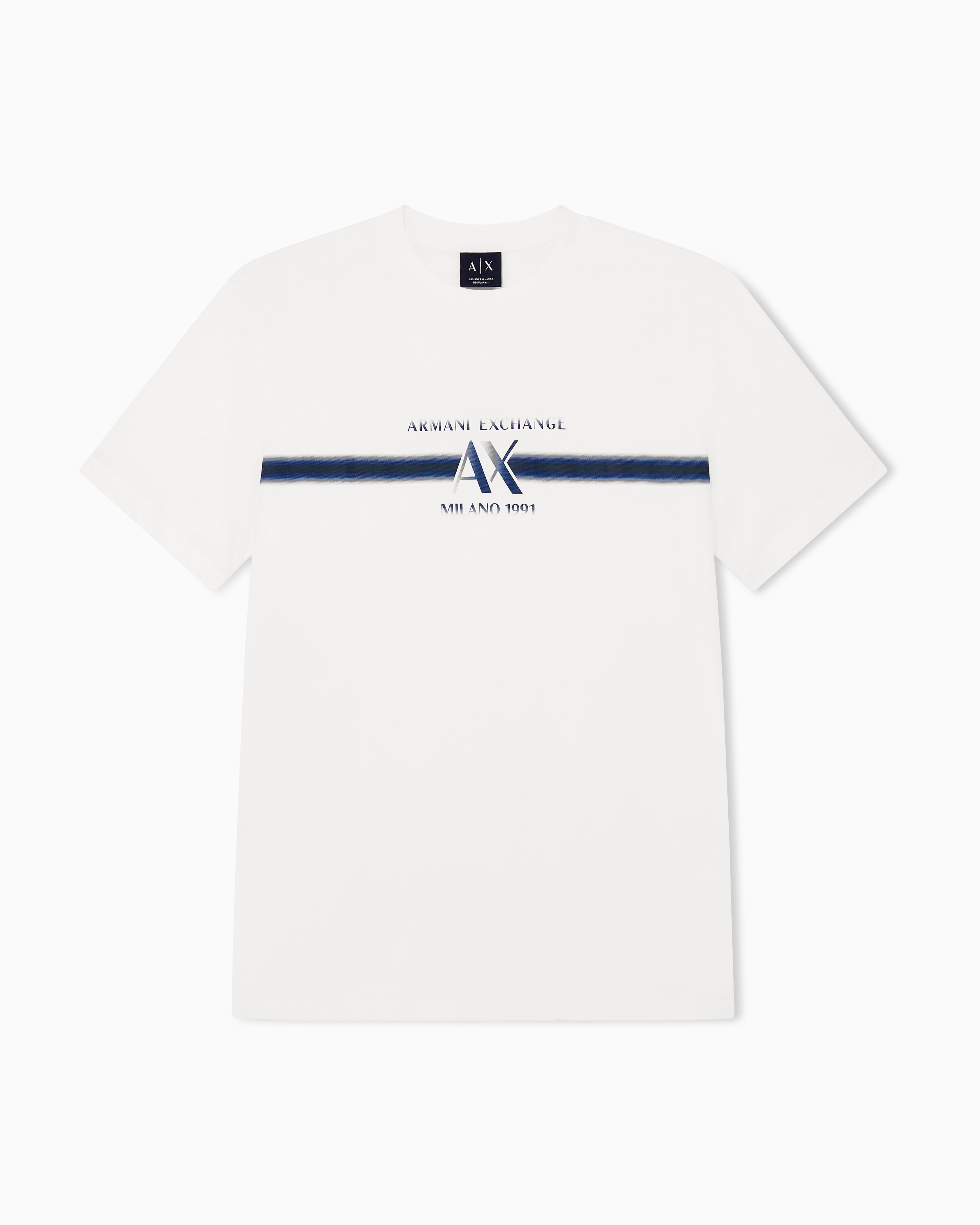 Armani Exchange White Regular T-Shirt In Cotton Jersey