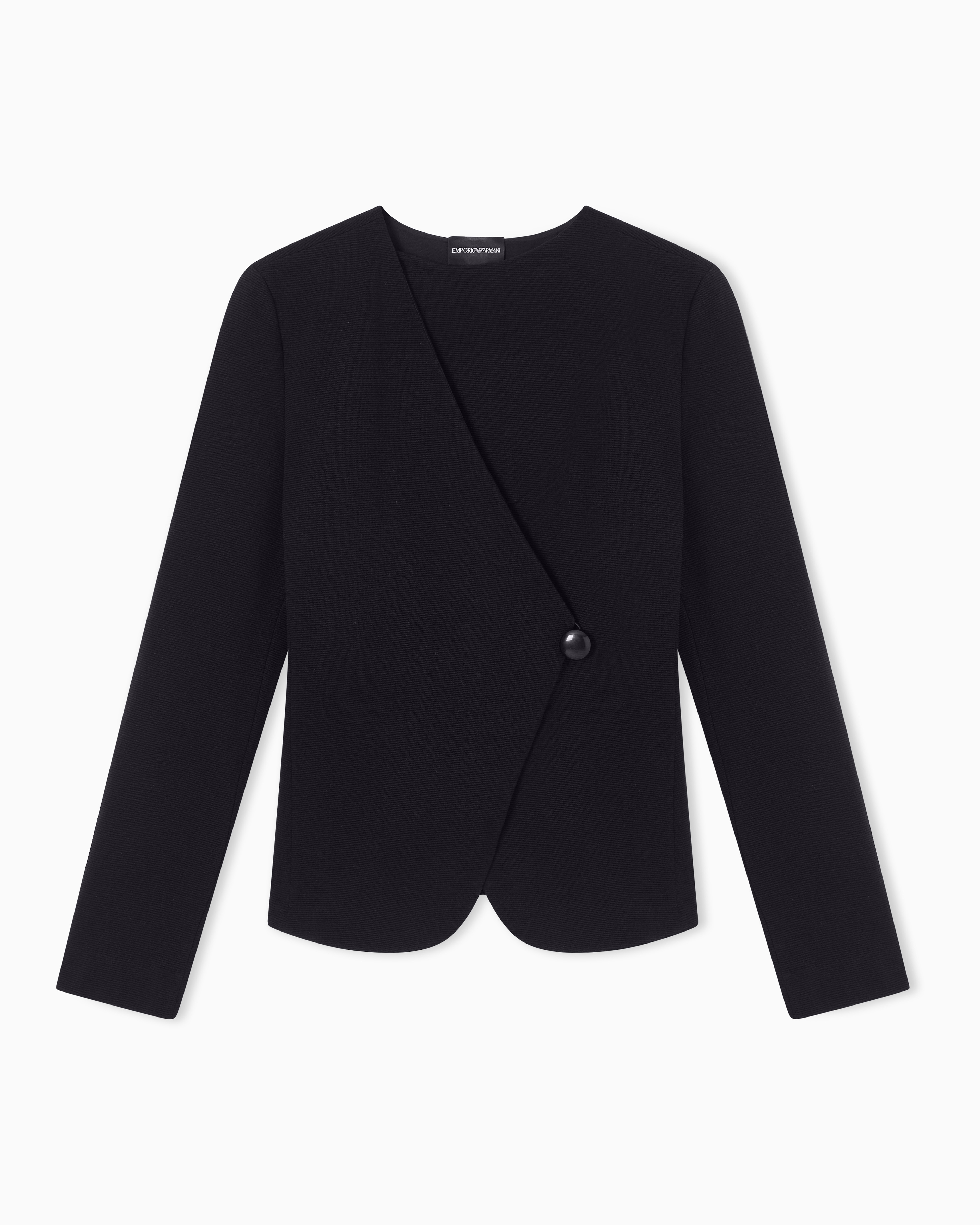 Emporio Armani Black Ottoman Jersey Jacket