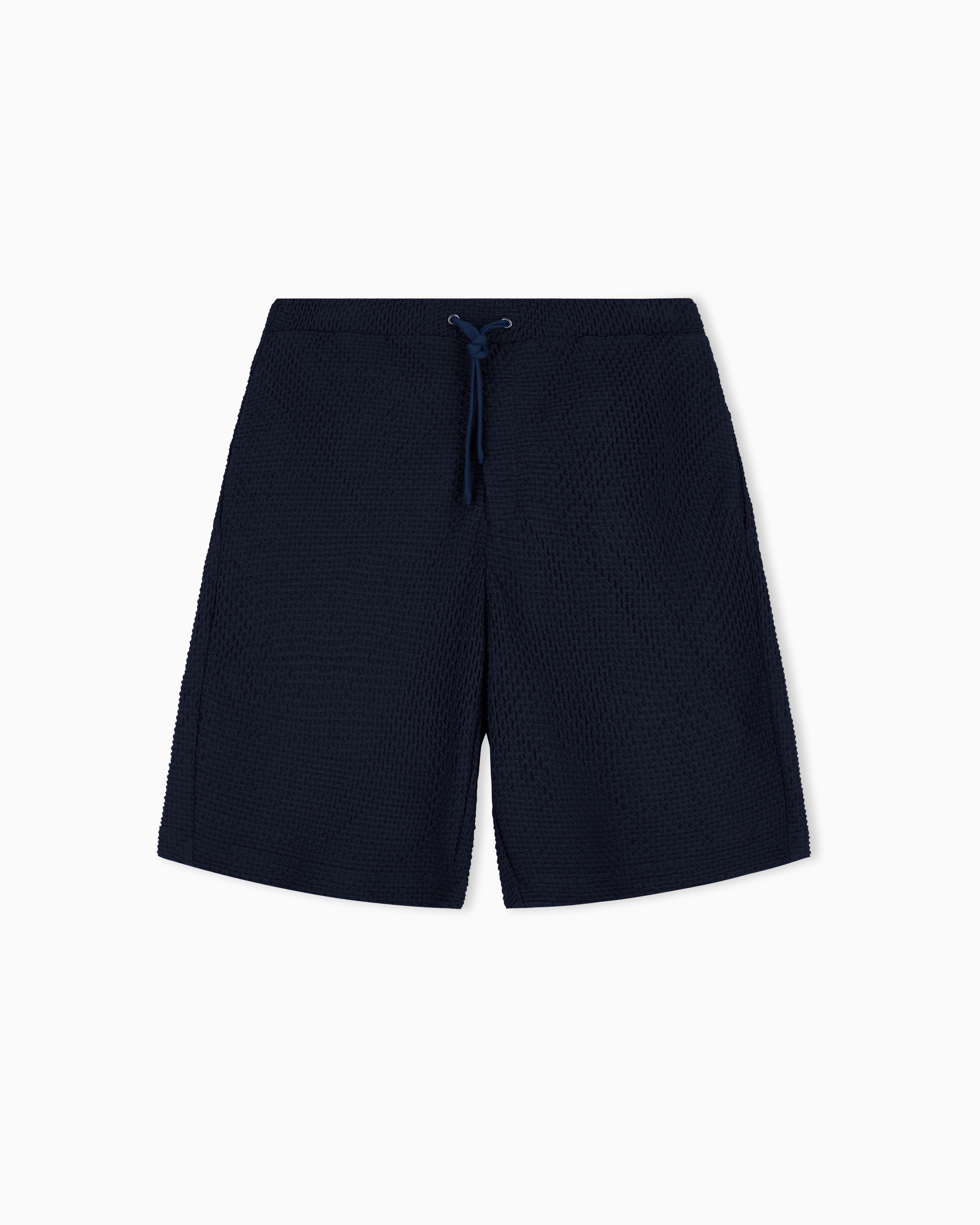 Emporio Armani Bermuda In Jersey Bielastico Goffrato