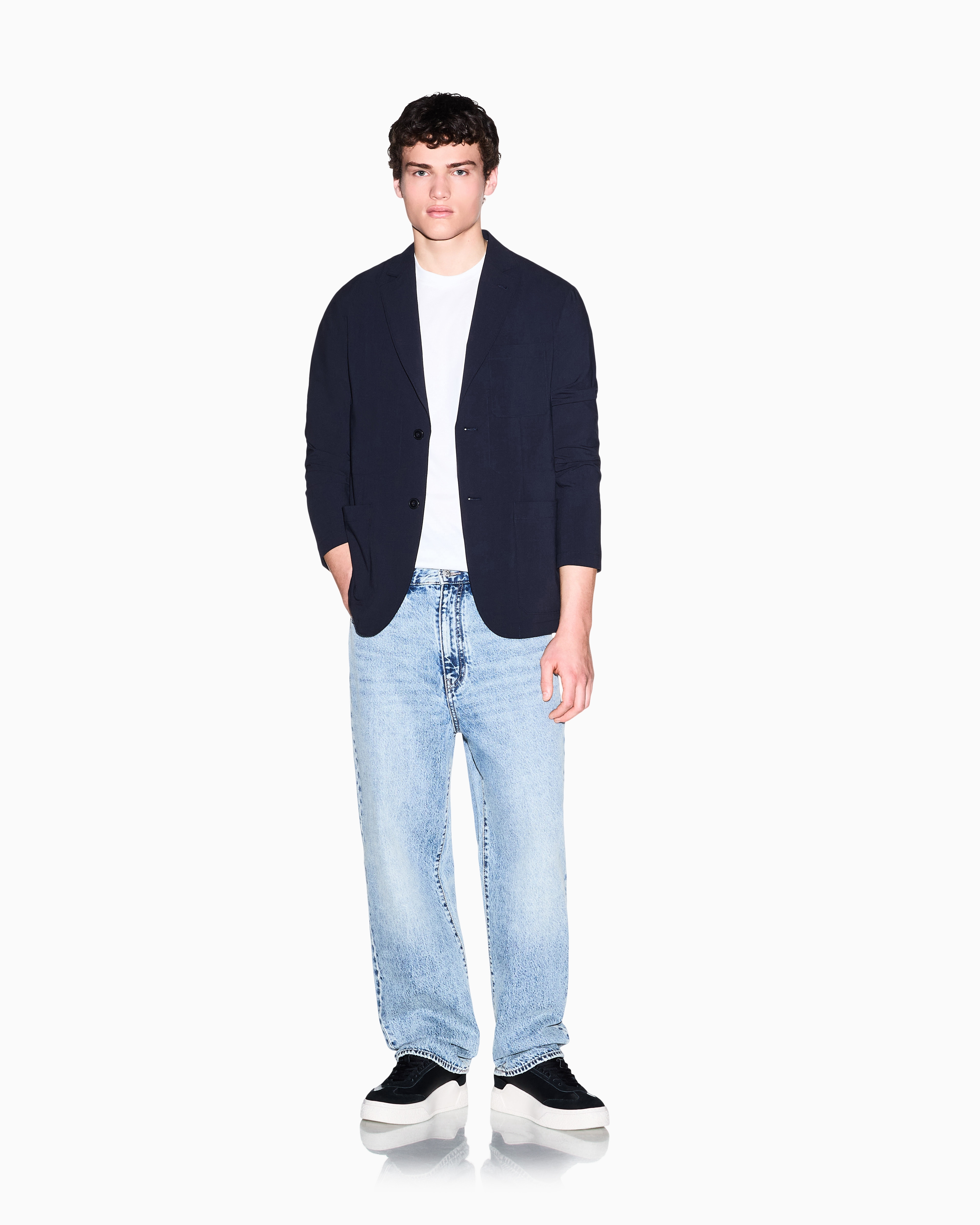 ウールミックス シングルブレストジャケット | Armani Exchange