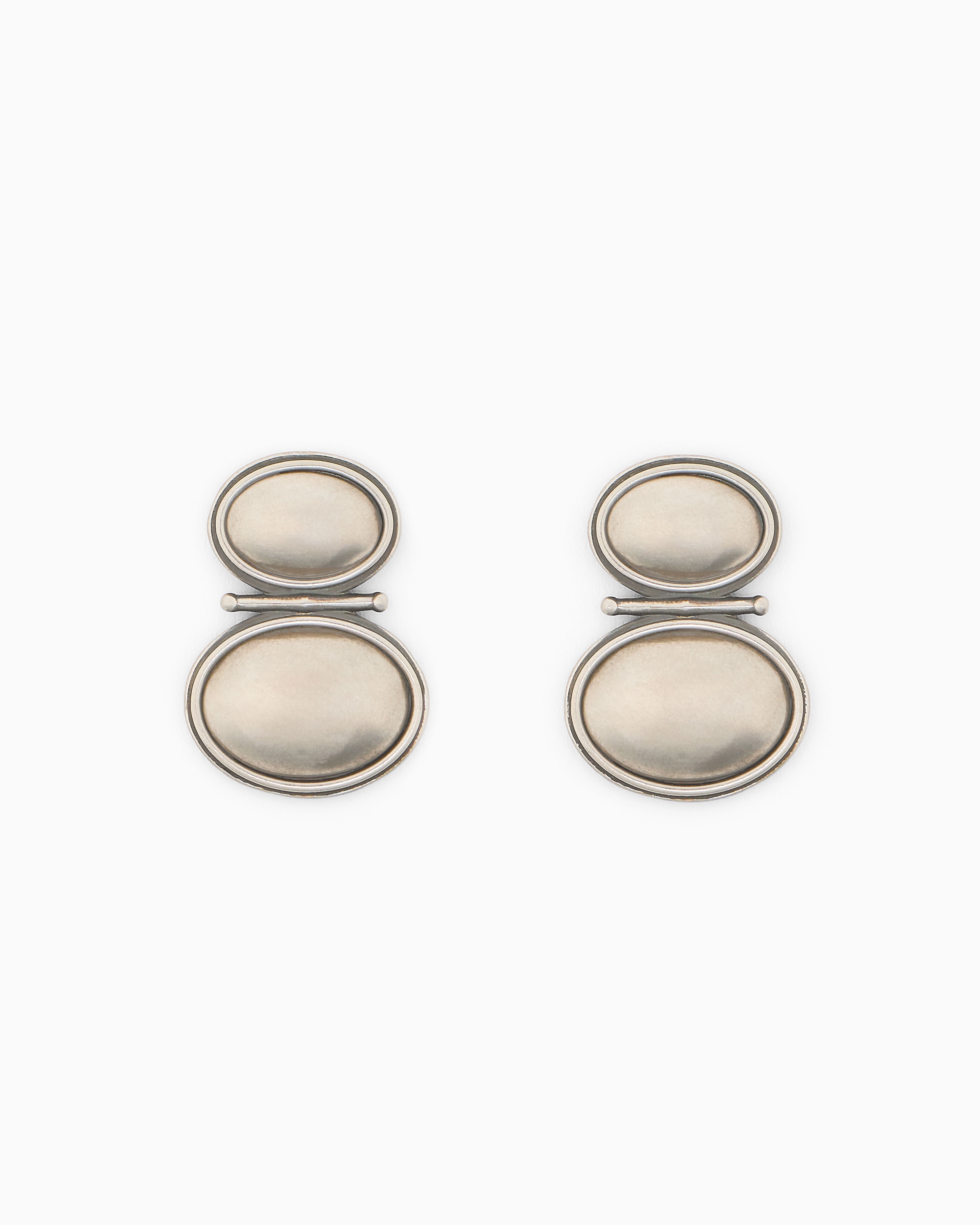 Giorgio Armani Grey Earrings In Tin Alloy And Brass