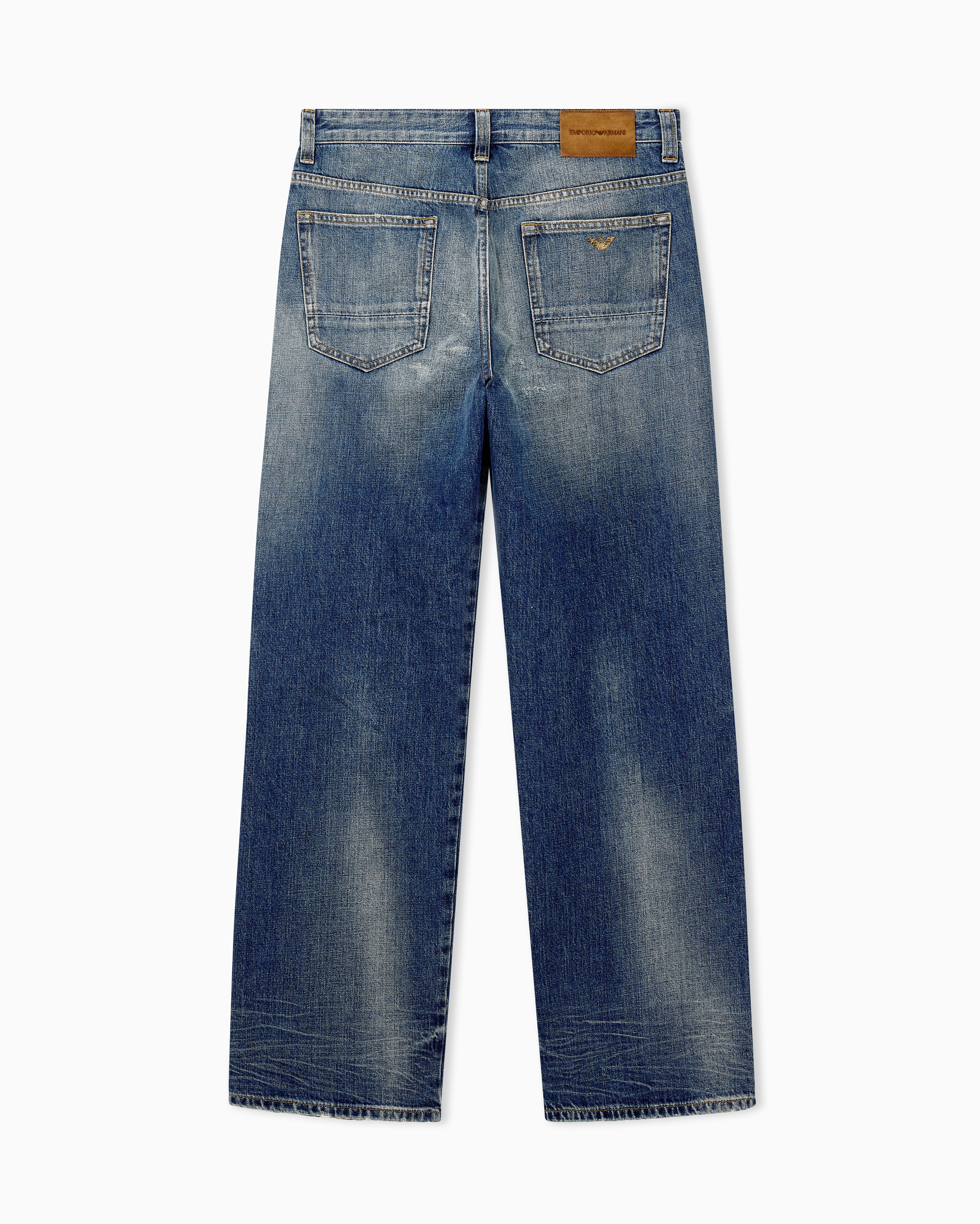 オーバーサイズ ダメージ加工 5ポケットデニム | Emporio Armani
