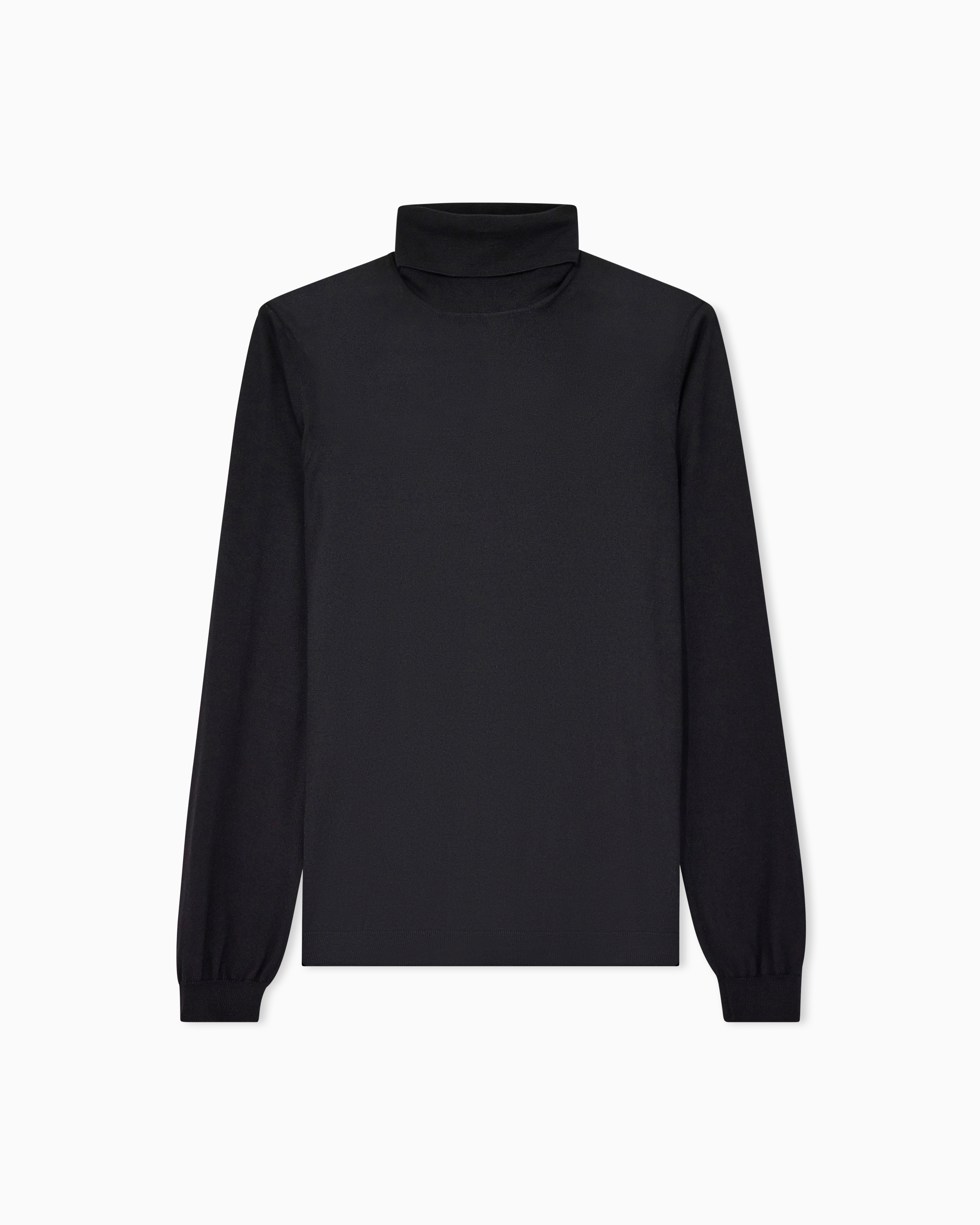 Giorgio Armani Black Cashmere Mock-Neck Jumper