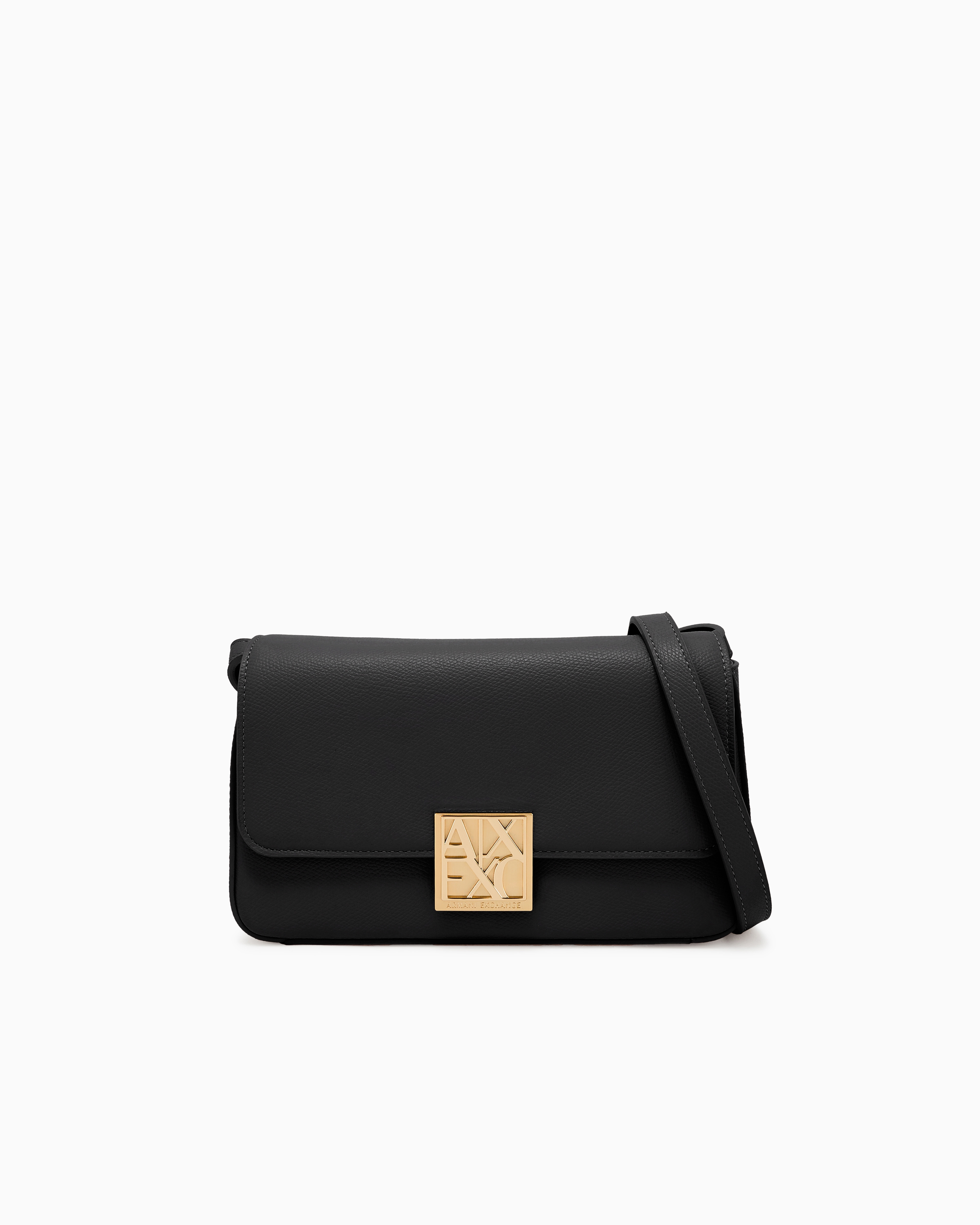 Armani Exchange Black Clutch Mini Bag In Coated Fabric