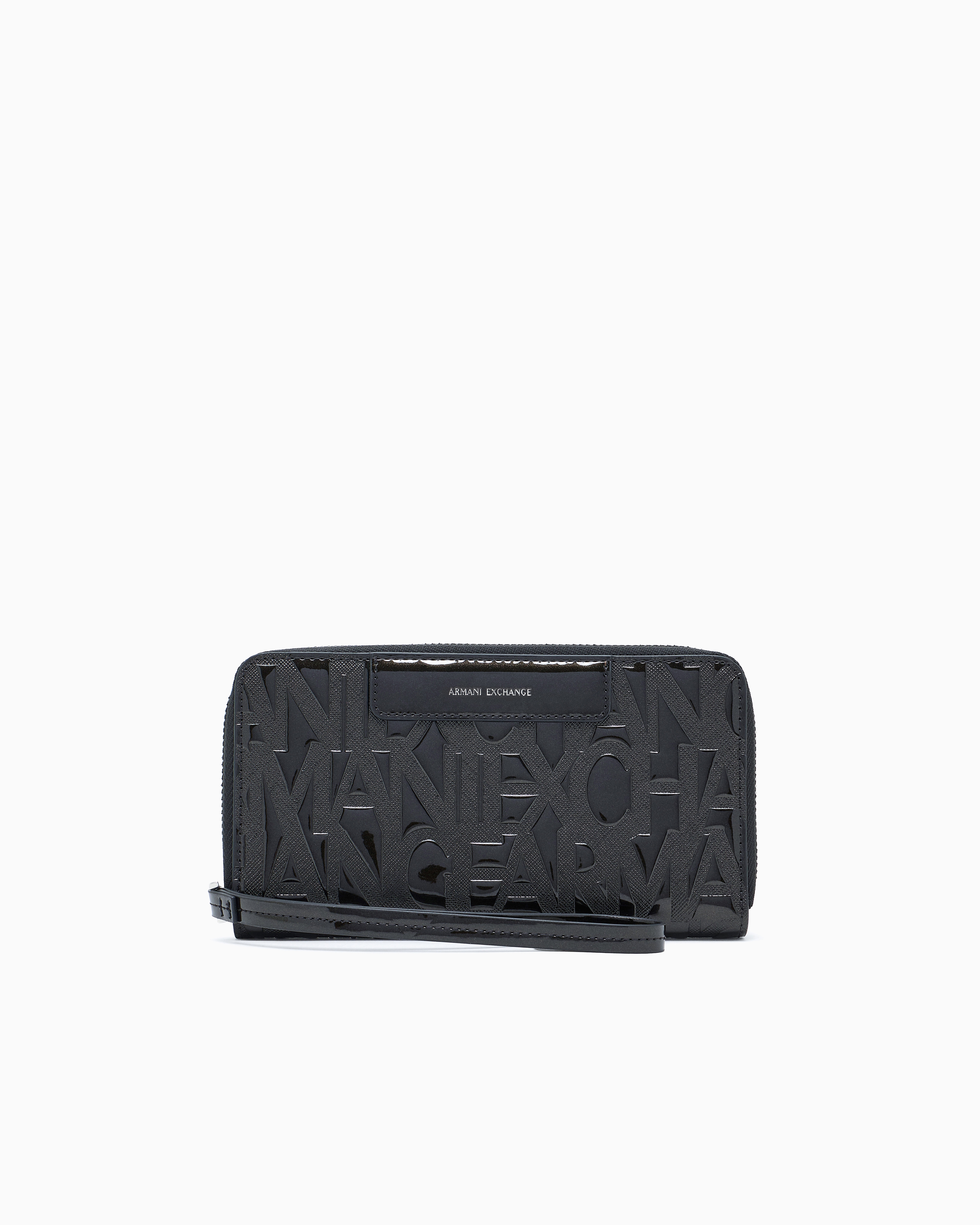 Armani Exchange Black Horizontal Wallet With Logo