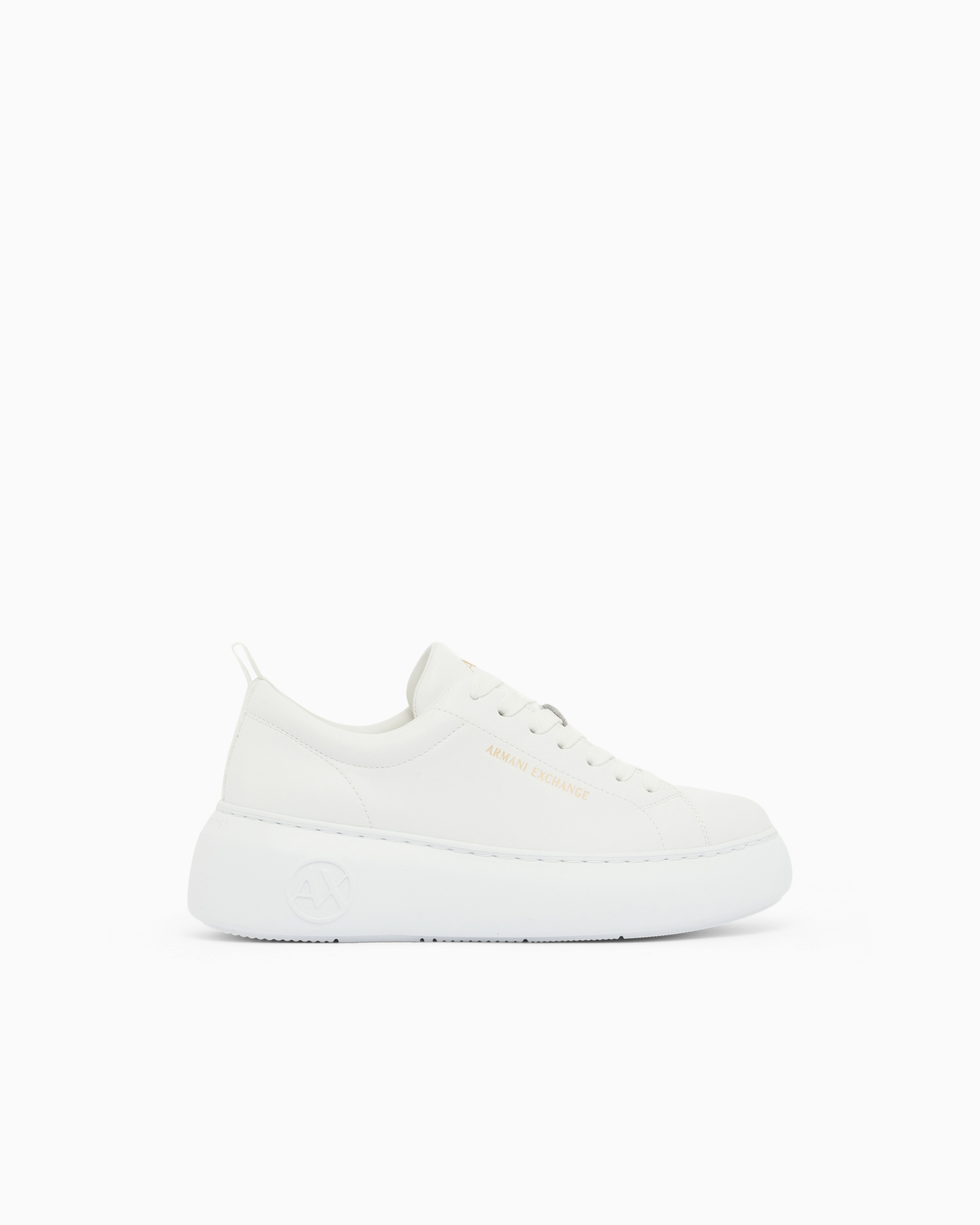 Armani Exchange White Technical Fabric Sneakers