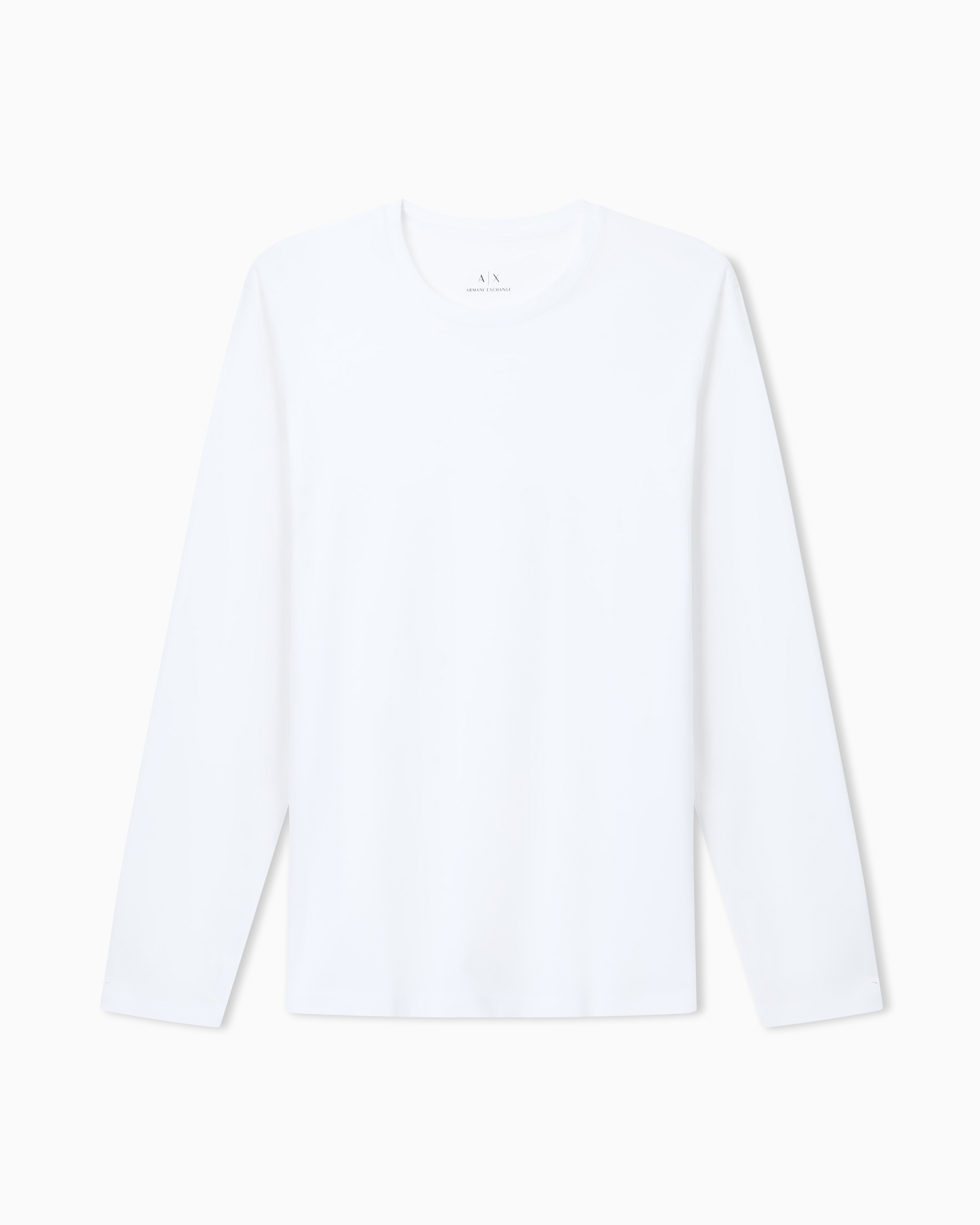 Armani Exchange White Crew Neck T-Shirt In Pima Cotton Jersey