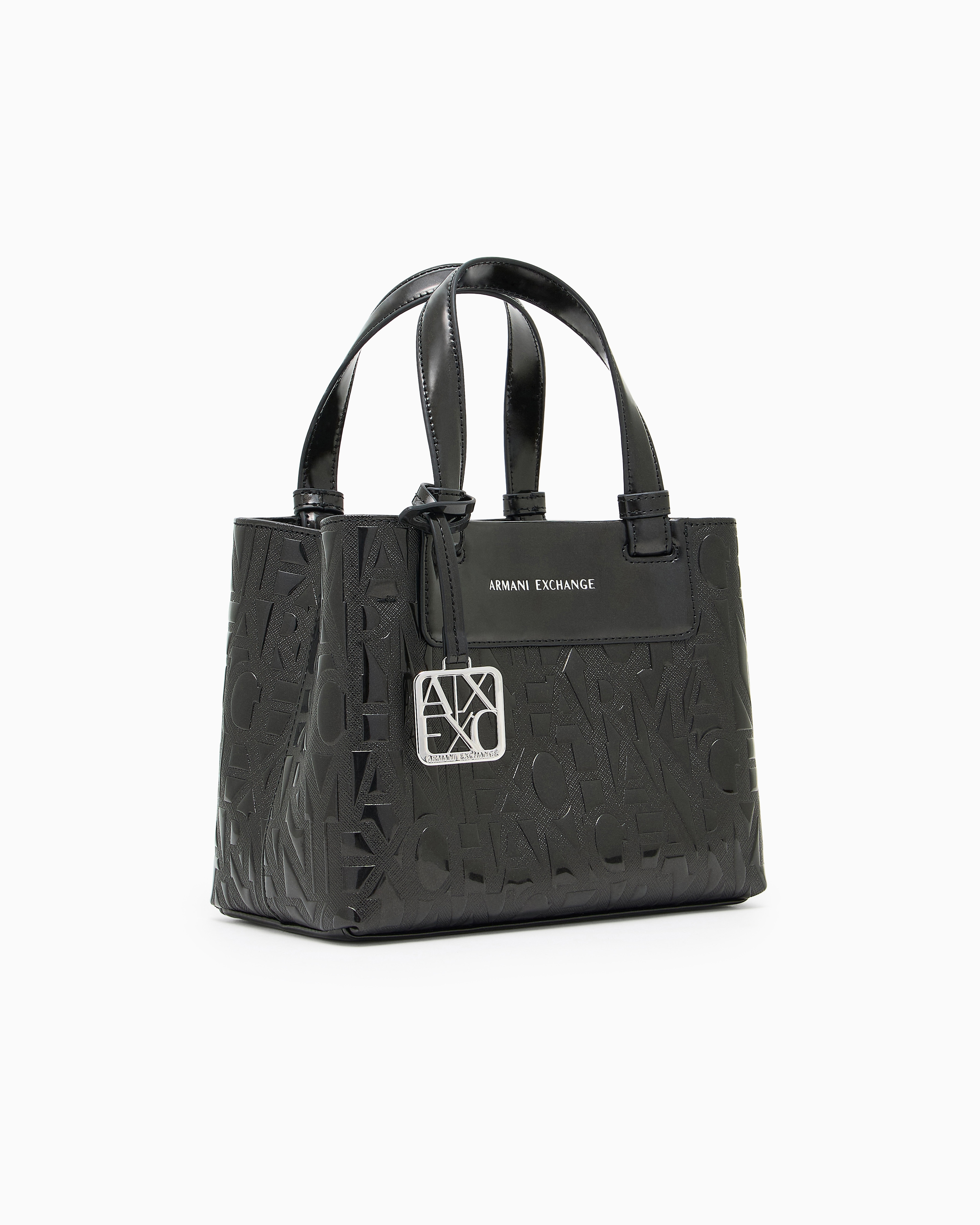 Glossy embossed logo shopper woman | Armani Exchange