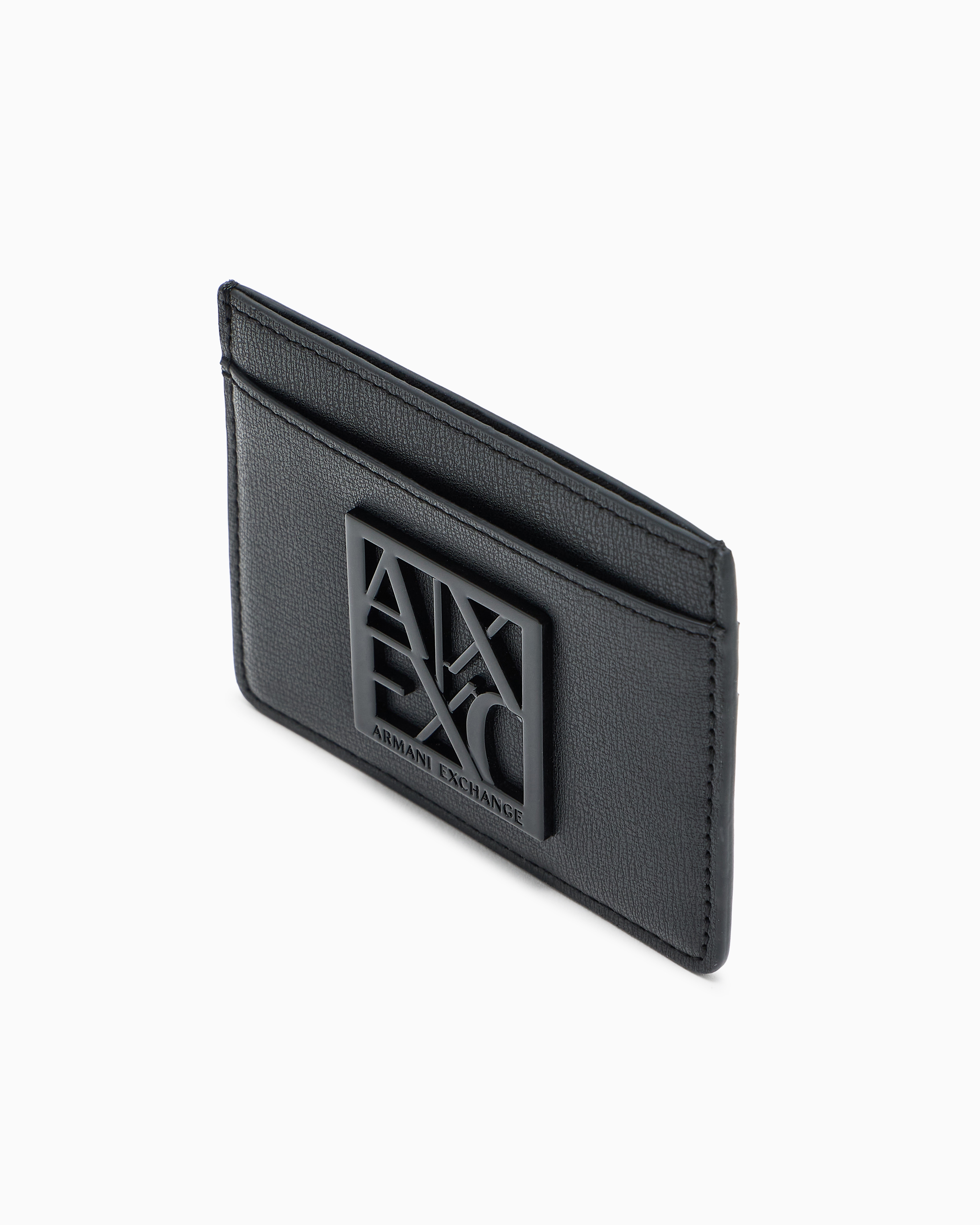 Smooth cardholder with an embossed logo and multiple slots