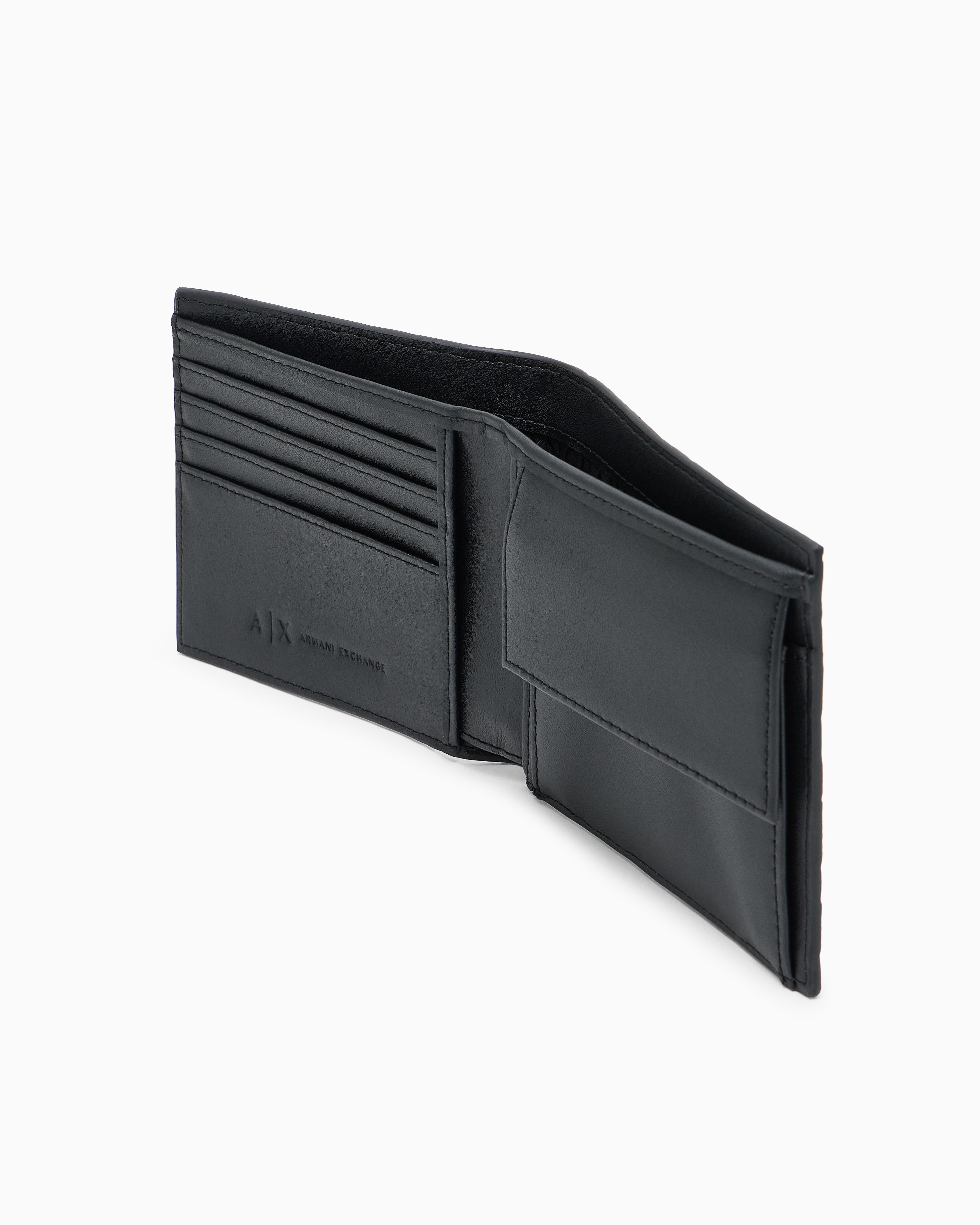 オールオーバーエンボスロゴ 二つ折り財布 | Armani Exchange
