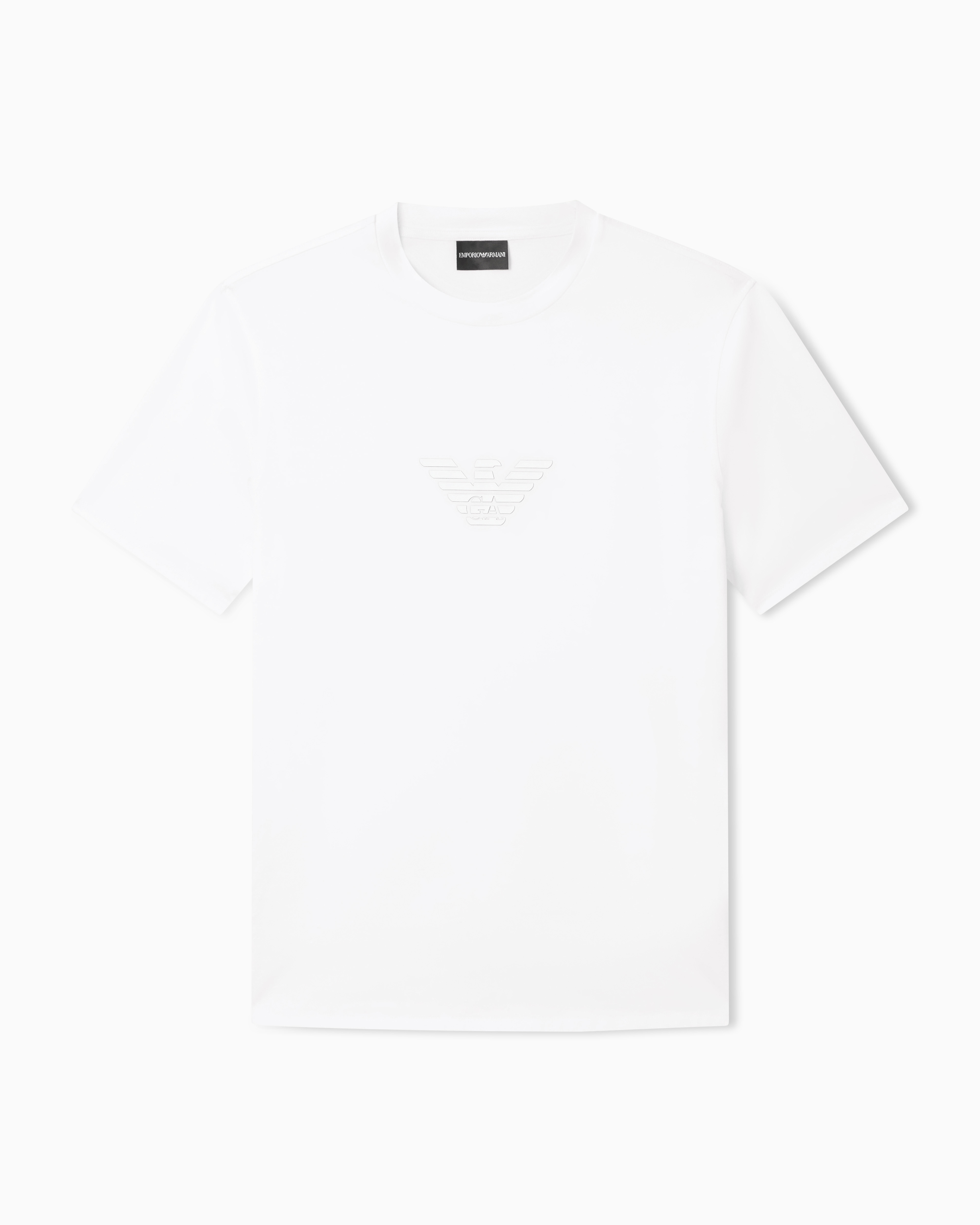 Emporio Armani White T-Shirt Essential Slim Fit In Pima Cotton Jersey