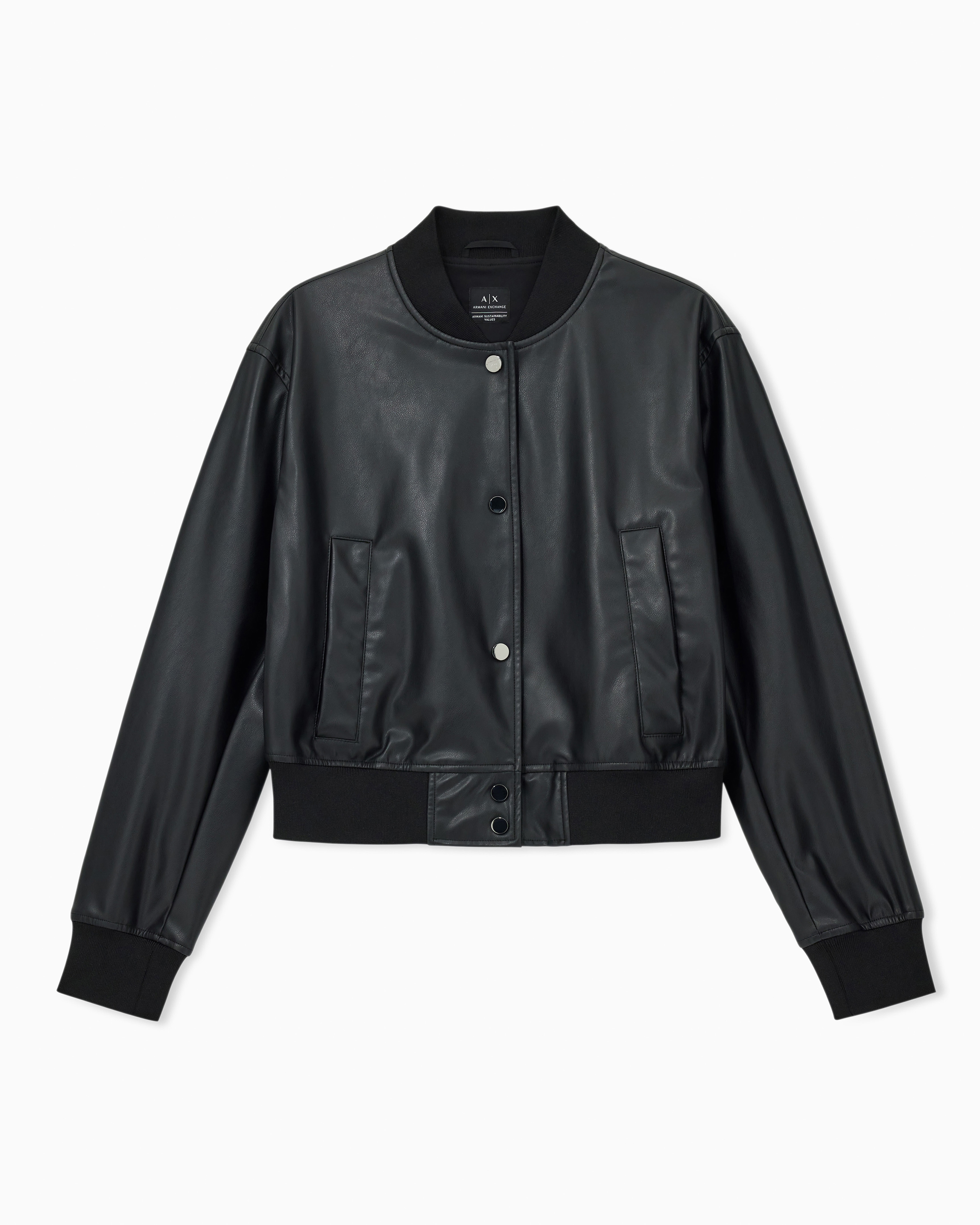 Faux leather bomber jacket | Armani Exchange