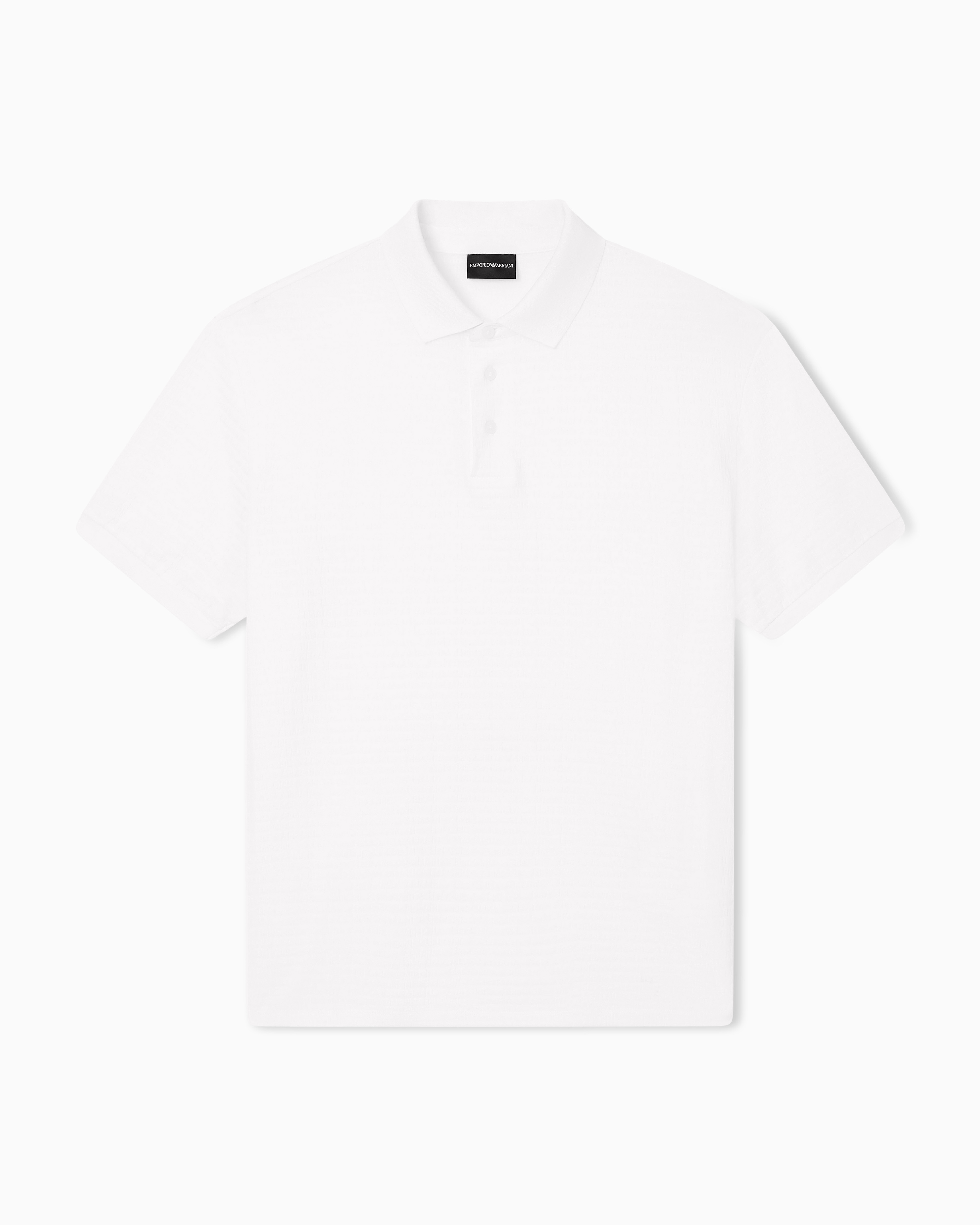 Emporio Armani Polo Con Stampa Lettering In Jersey Jacquard