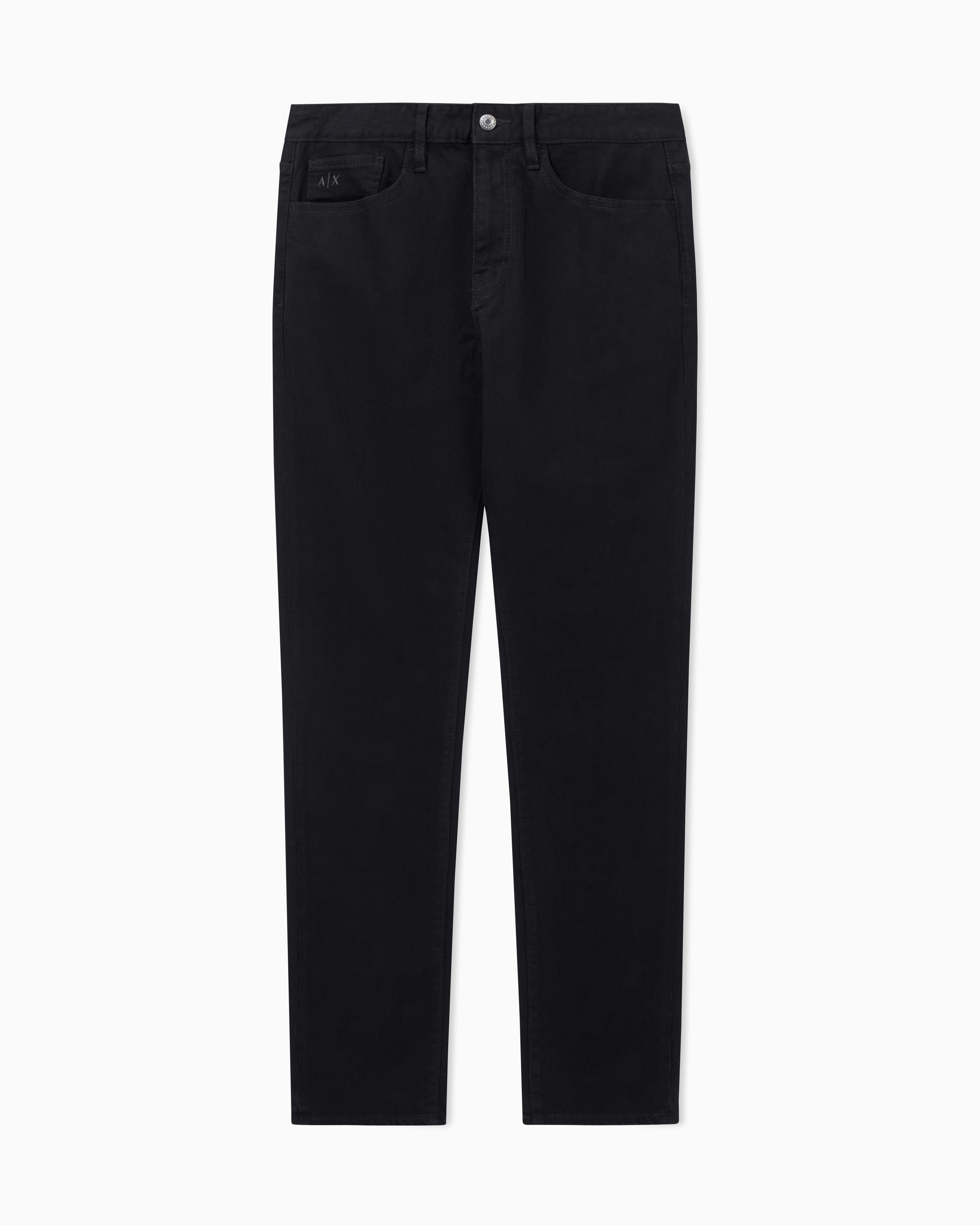 Armani Exchange Men's Black Skinny Jeans In Stretch Denim With A Second-Skin Effect