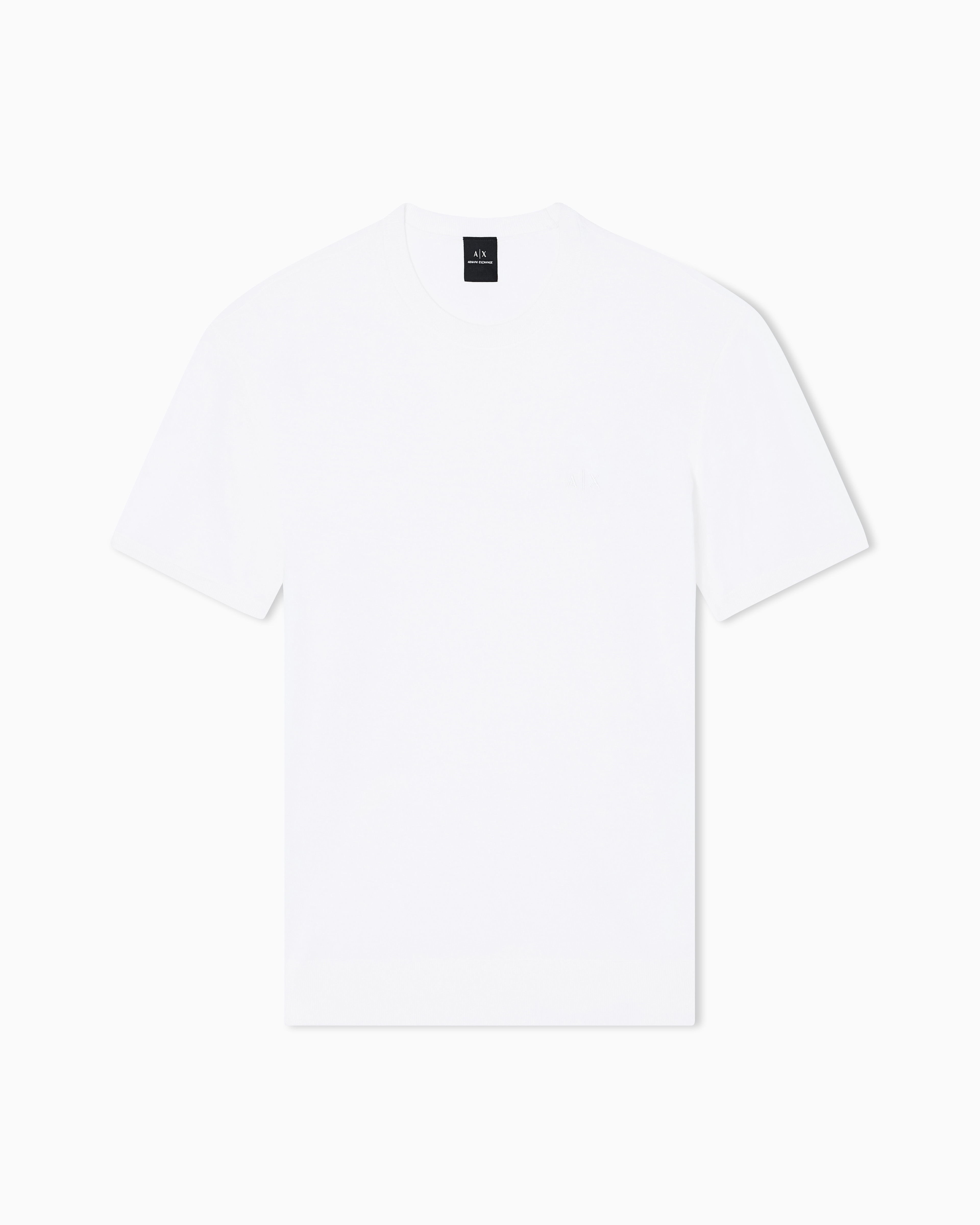 Armani Exchange White Cotton Knit Top With Cut-Out Detail