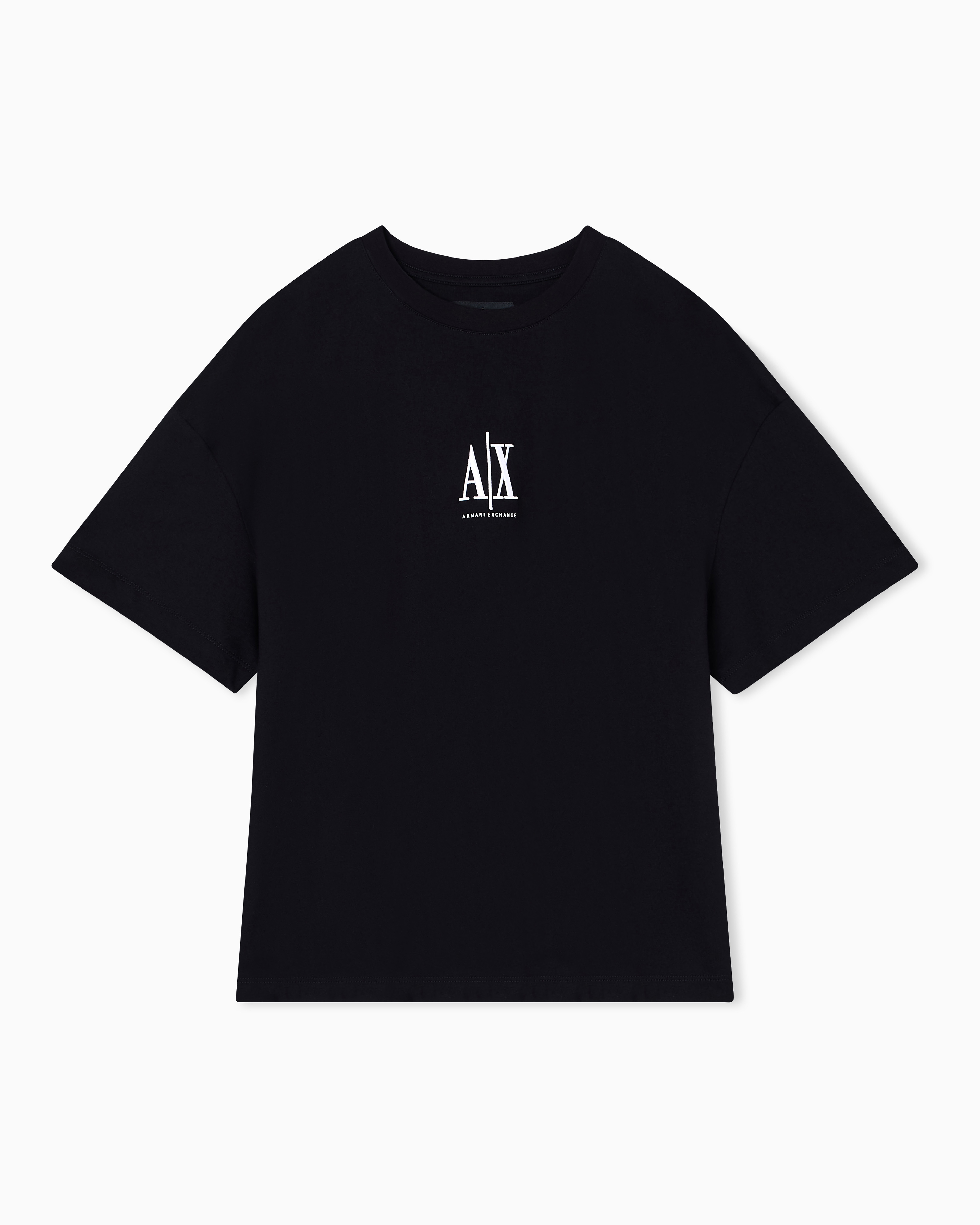 【150kg】EMPORIO ARMANI Tシャツ Boxy fit t-shirt in heavy cotton jersey with logo Icon | Armani