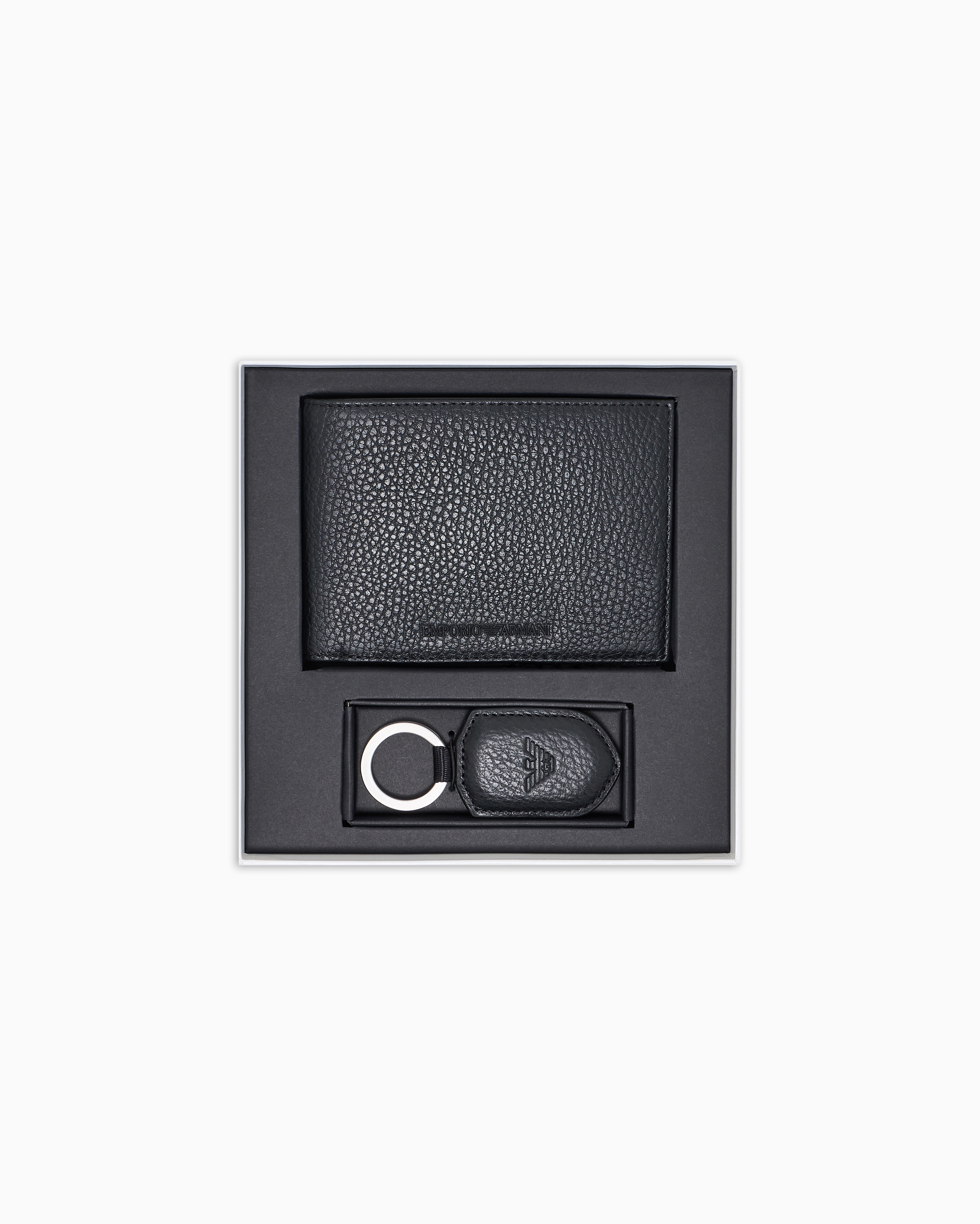 ギフトボックス タンブルレザー ウォレット＆キーリング | Emporio Armani