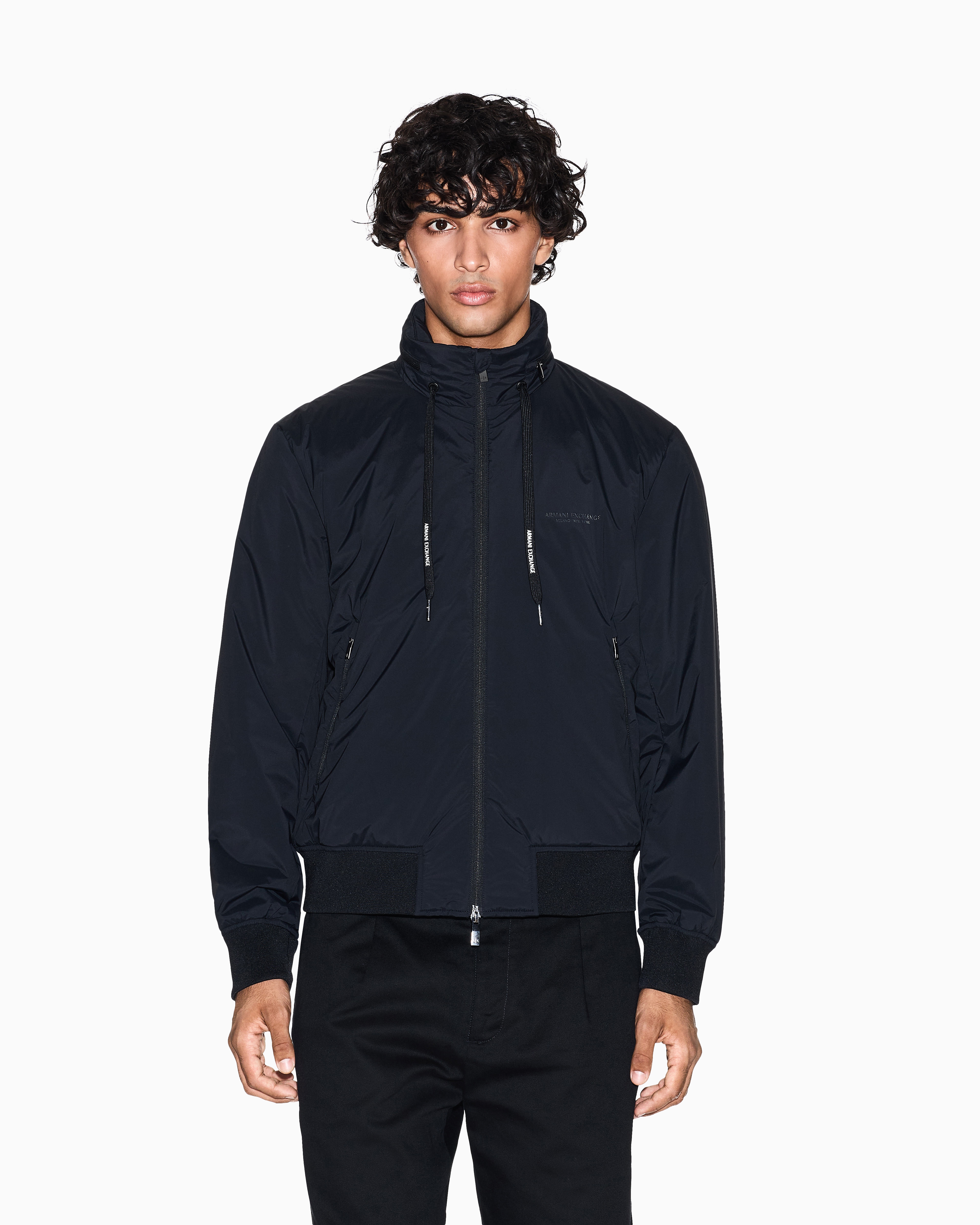 Stretch nylon jacket with zip | Armani Exchange