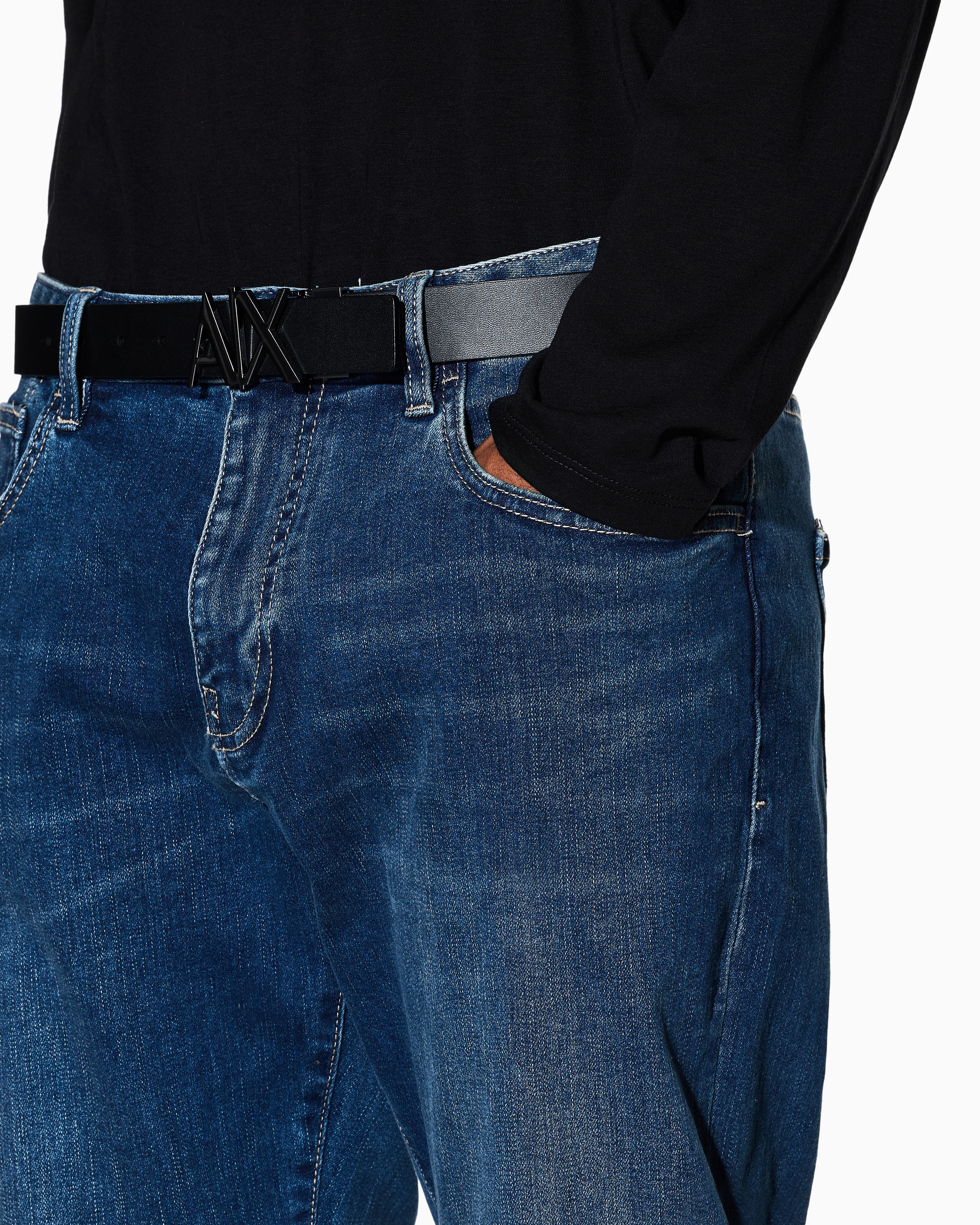 Straight fit light wash jeans man | Armani Exchange