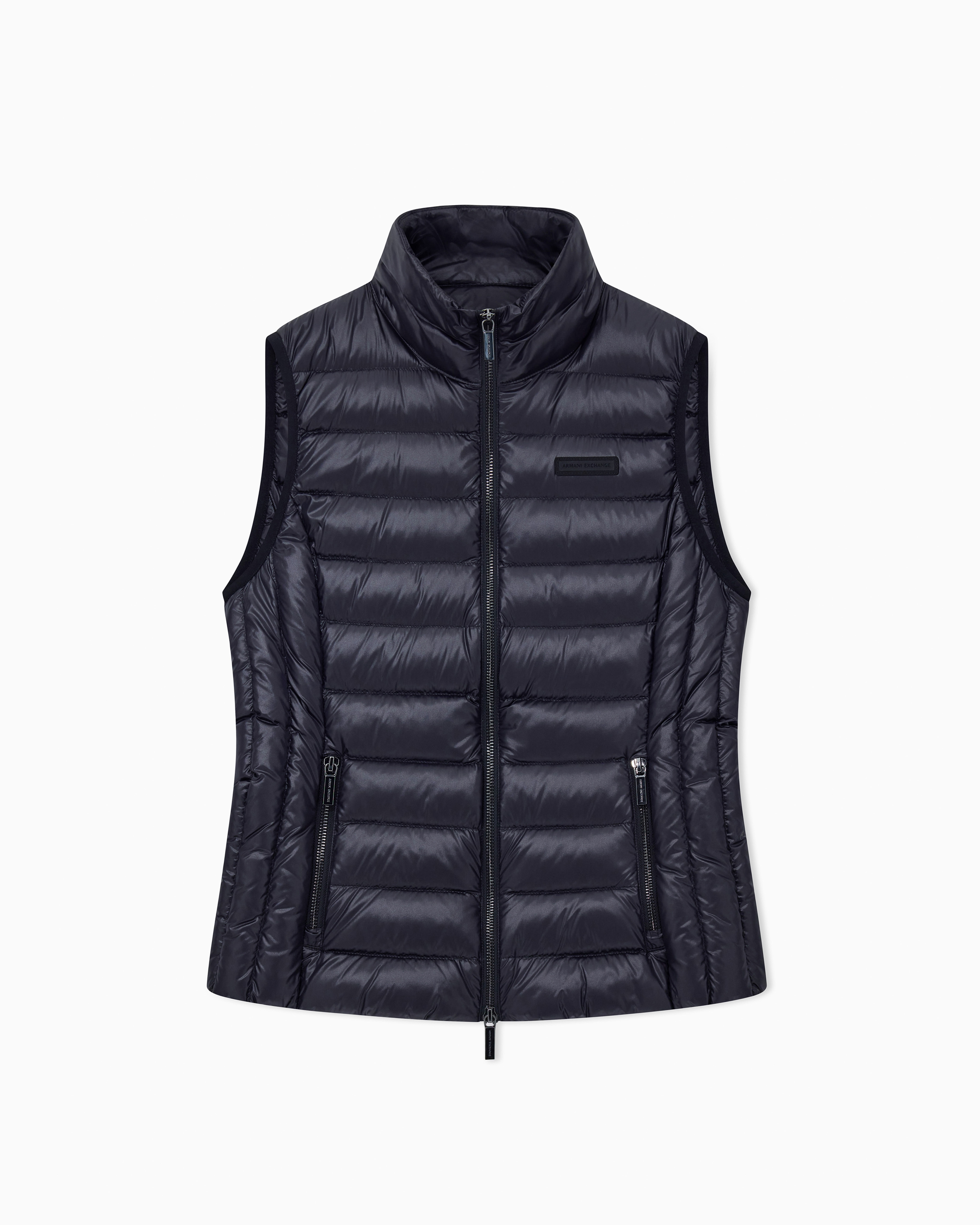 Armani Exchange Piumino Smanicato In Nylon Trapuntato