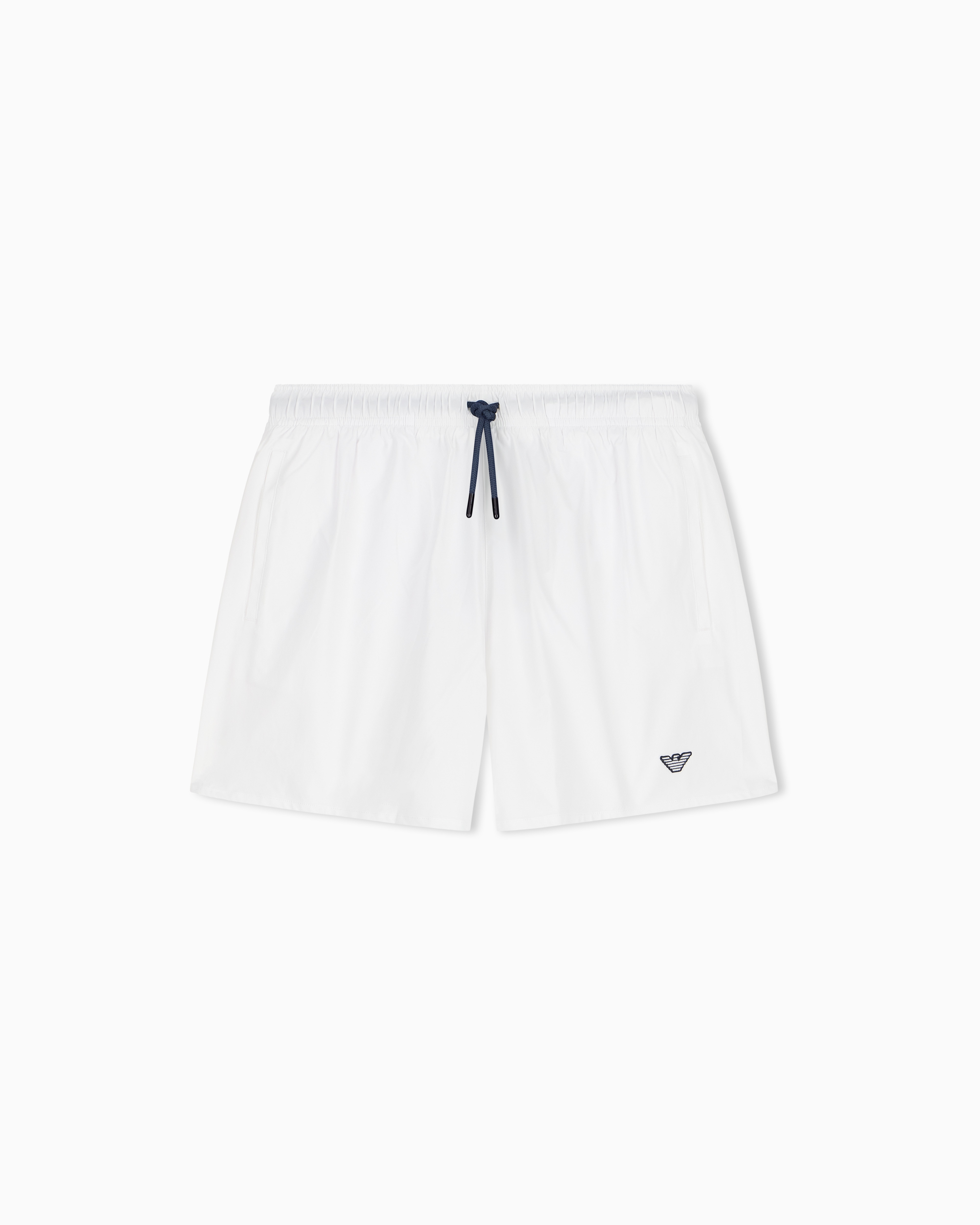 Emporio Armani White Essential Swim Shorts