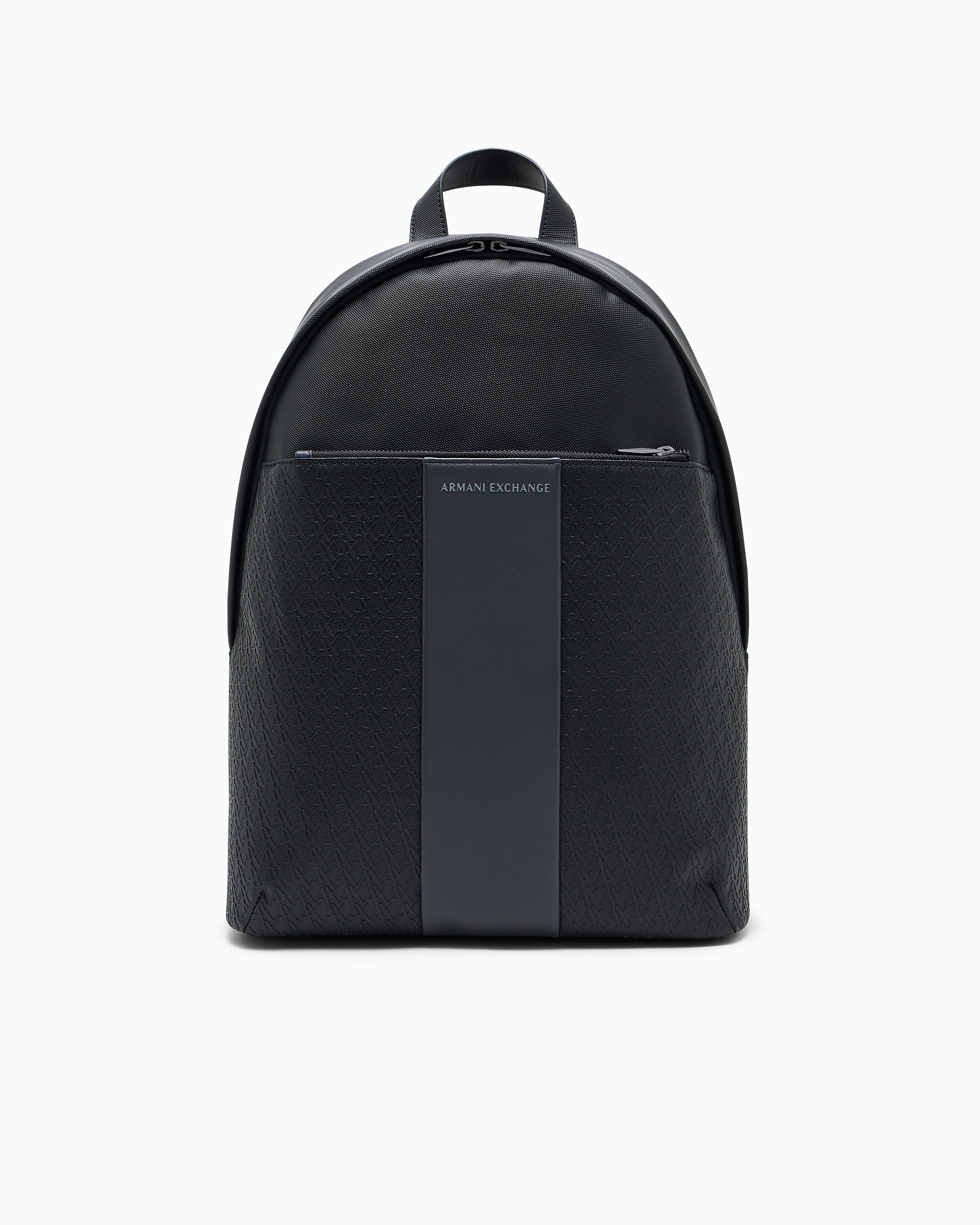 Armani Exchange Black Backpack With An Outside Coating
