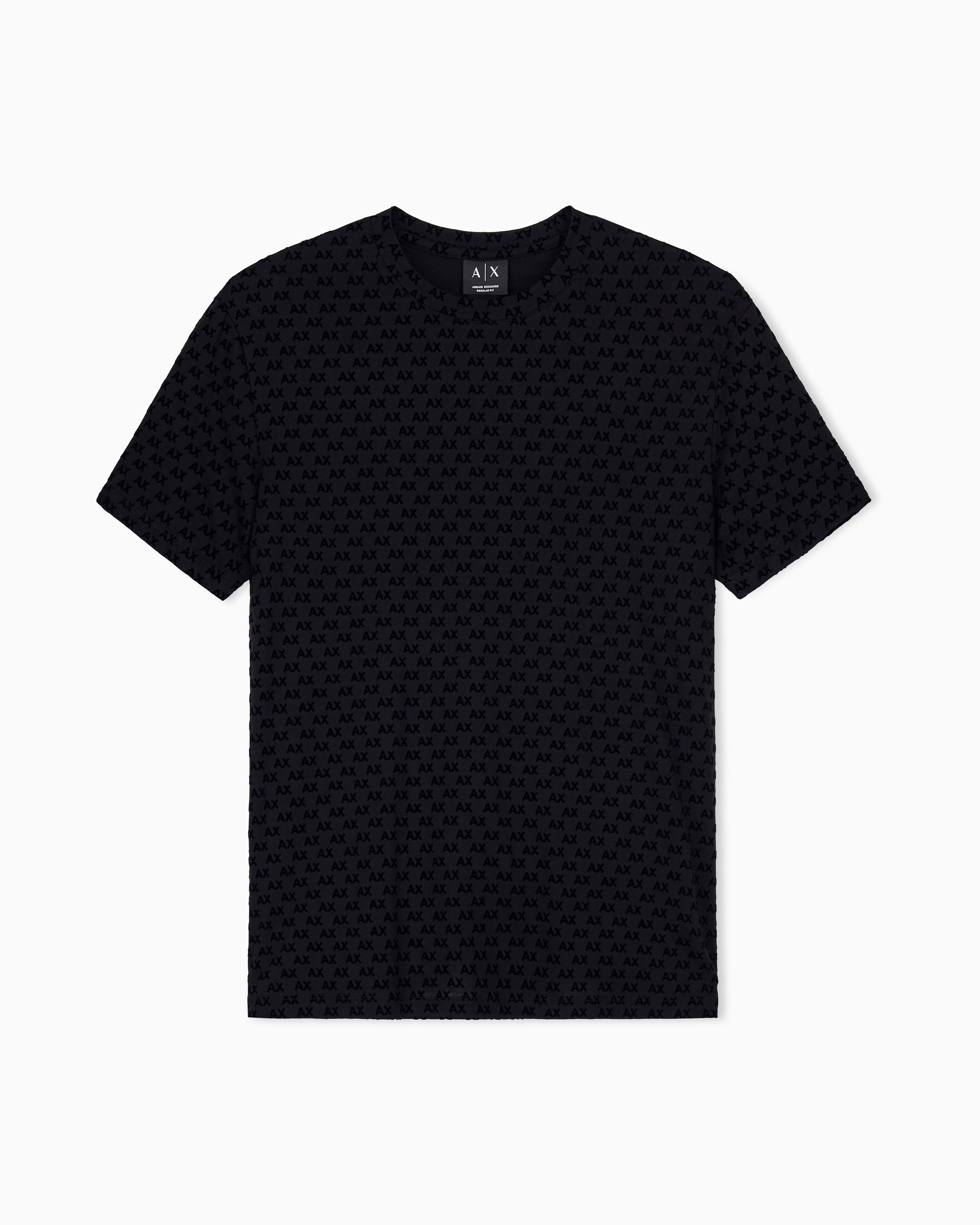 Armani Exchange Black Regular T-Shirt In Cotton Jersey